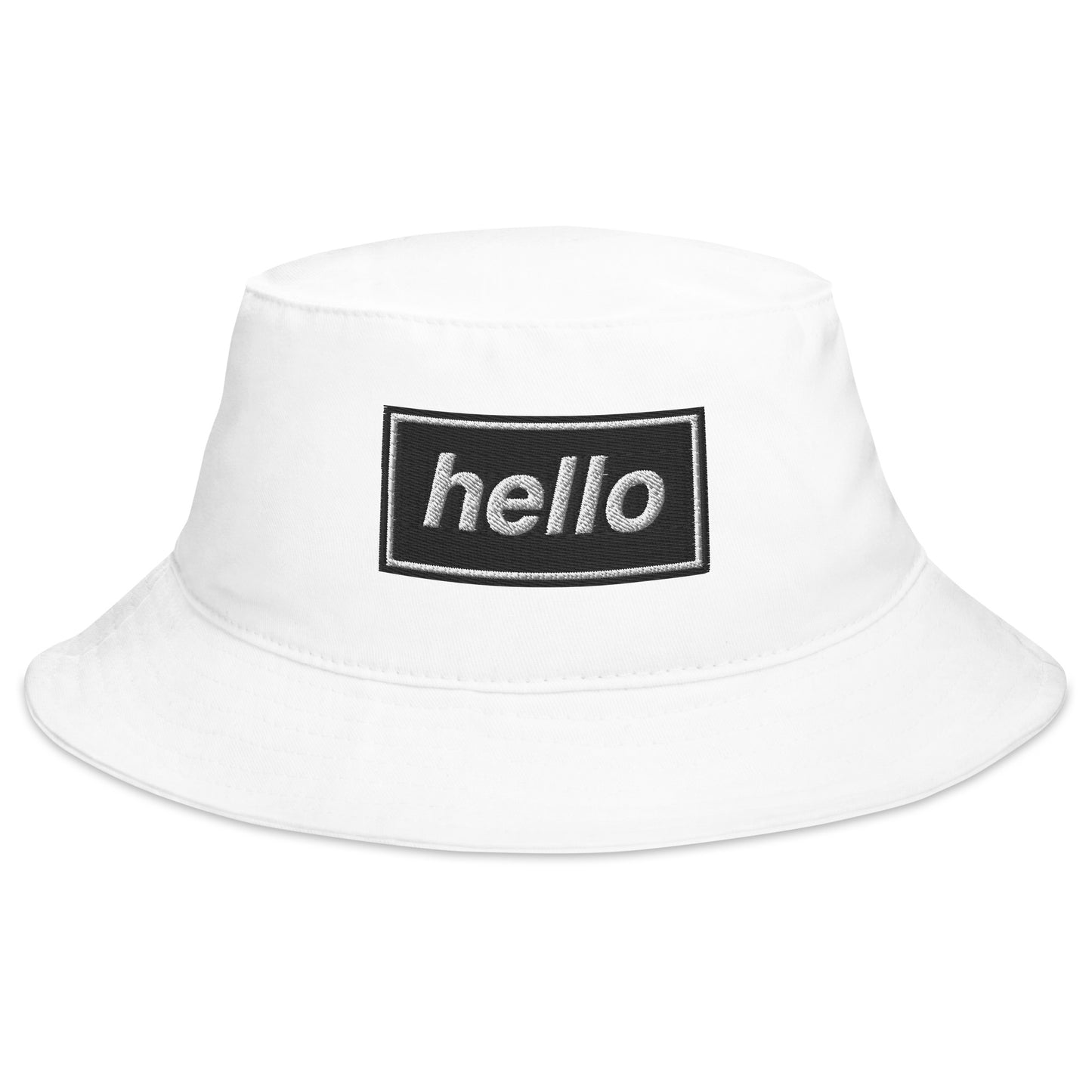 Hello Oasis Bucket Hat in white for the Live in '25 Concert Tour with Noel and Liam Gallagher