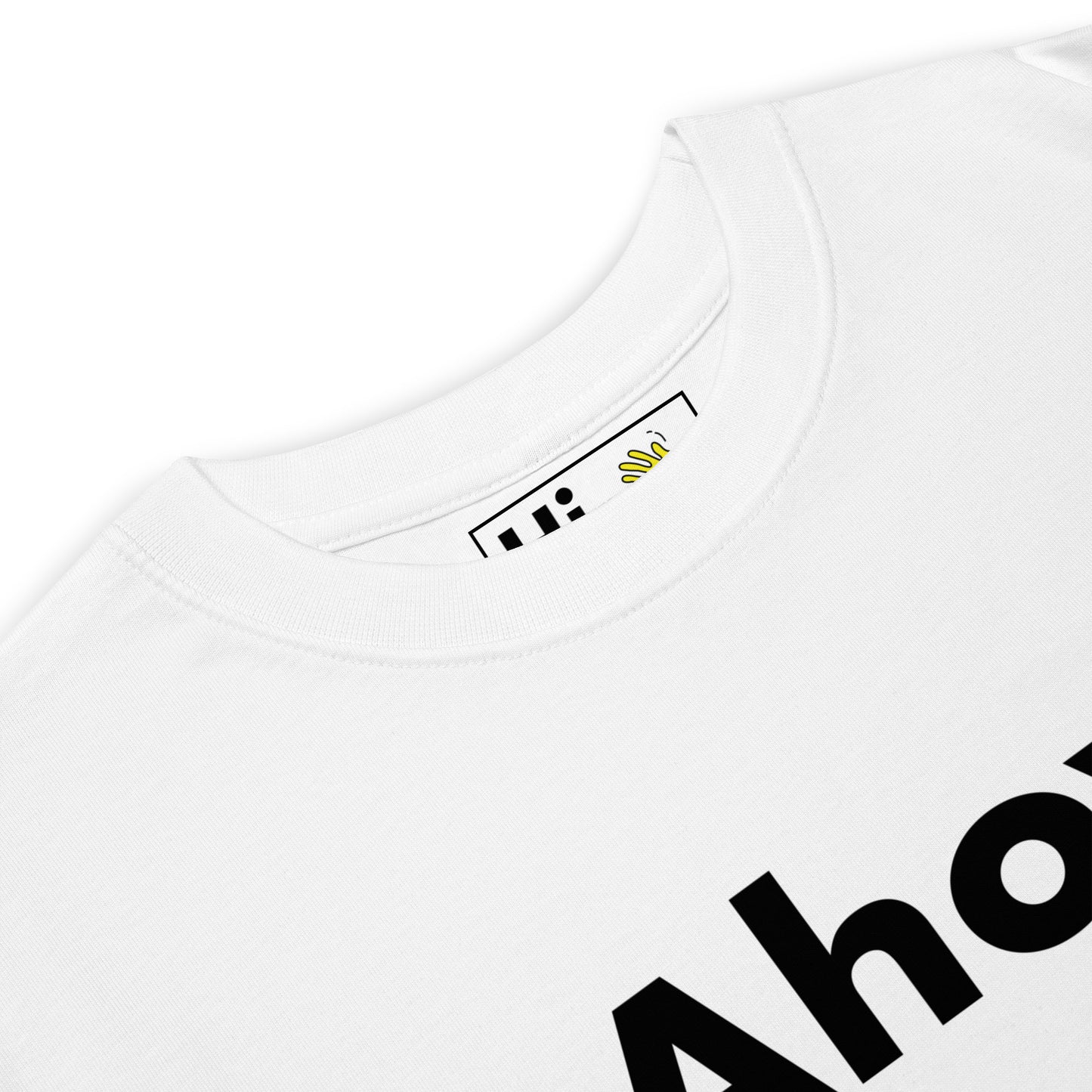 Hi Ahoy Nautical Friendly Greeting T shirt in white front