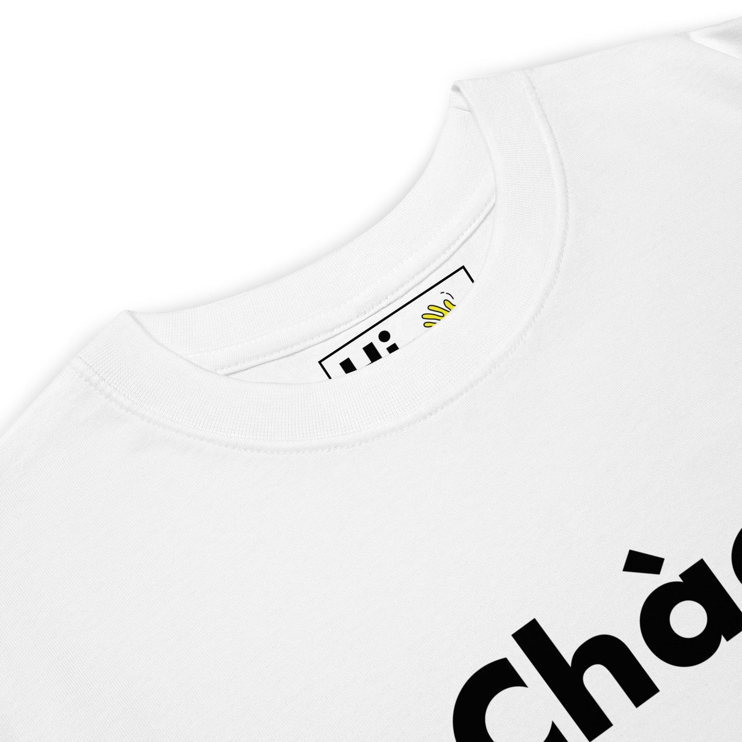 Hi Chào Vietnamese Greeting T Shirt in white front detail