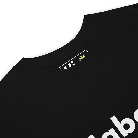 Hi Habari Swahili Greeting T shirt in black front detail