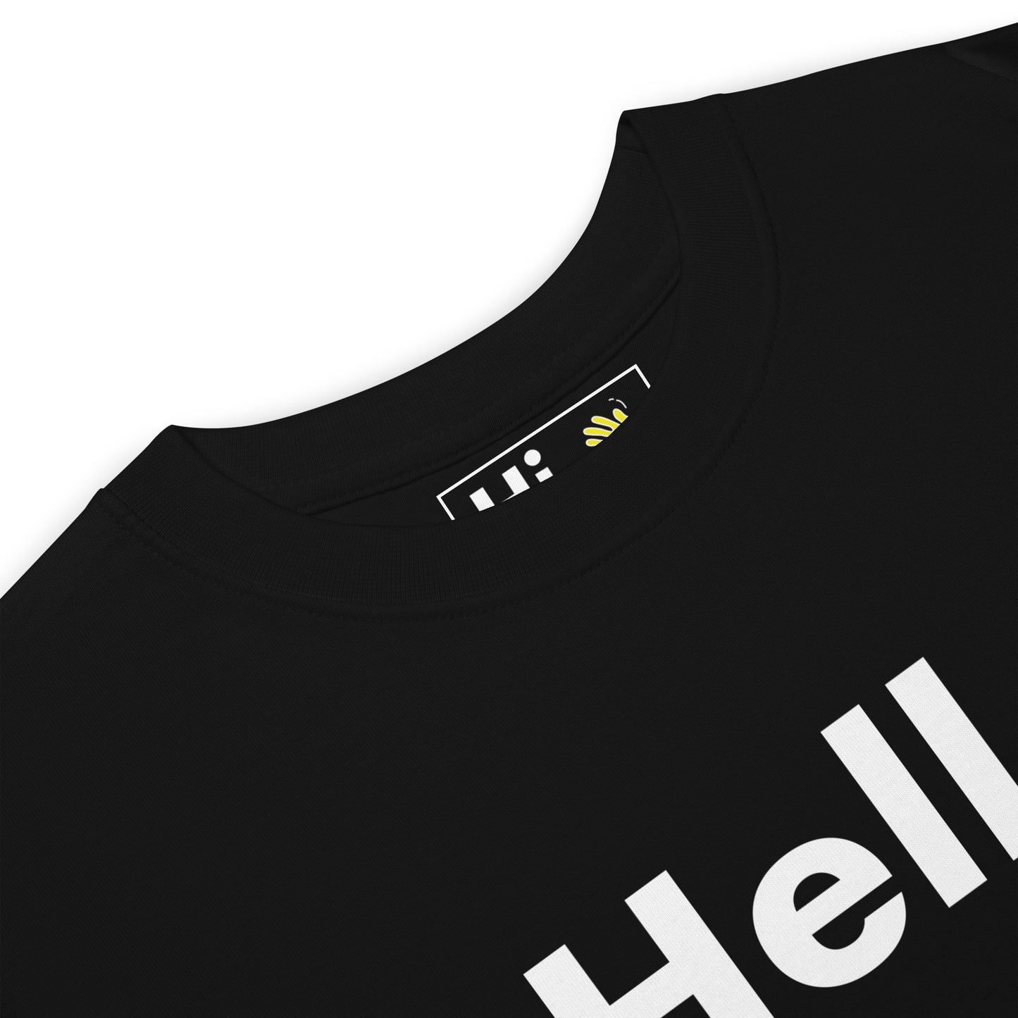 Hi Happy interactions Hello friendly american Greeting Tee Shirt in black product detail