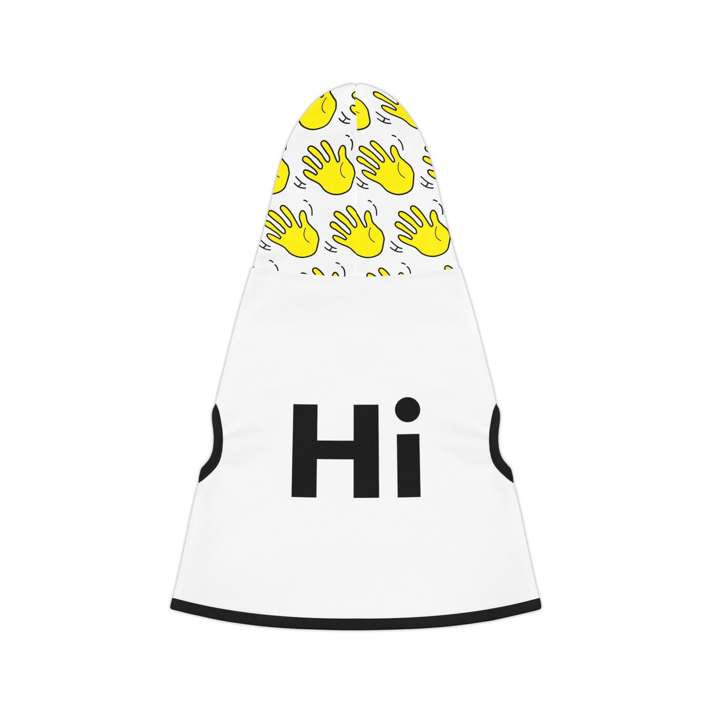 Hi Happy interactions Pet Hoodie Design with Black Trim