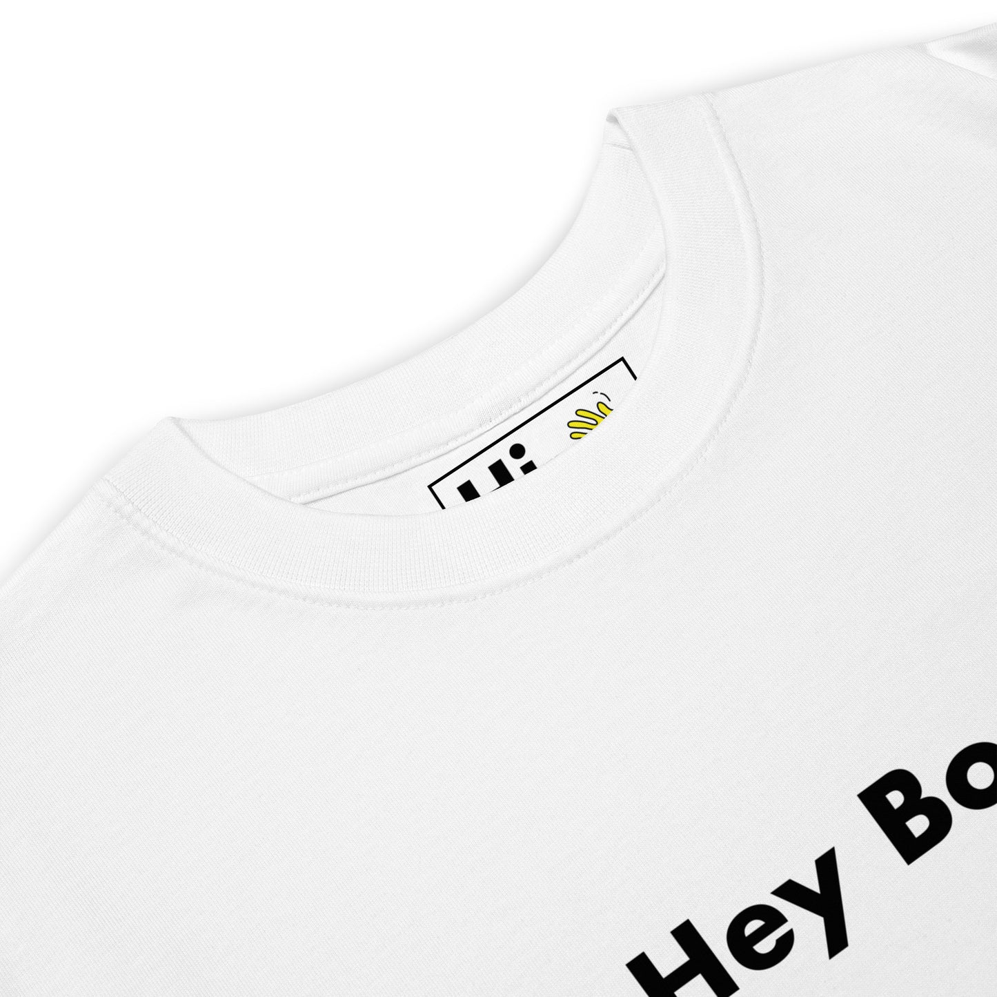 Hi Hey Boo Halloween Helloween Greet Tee in white front detail