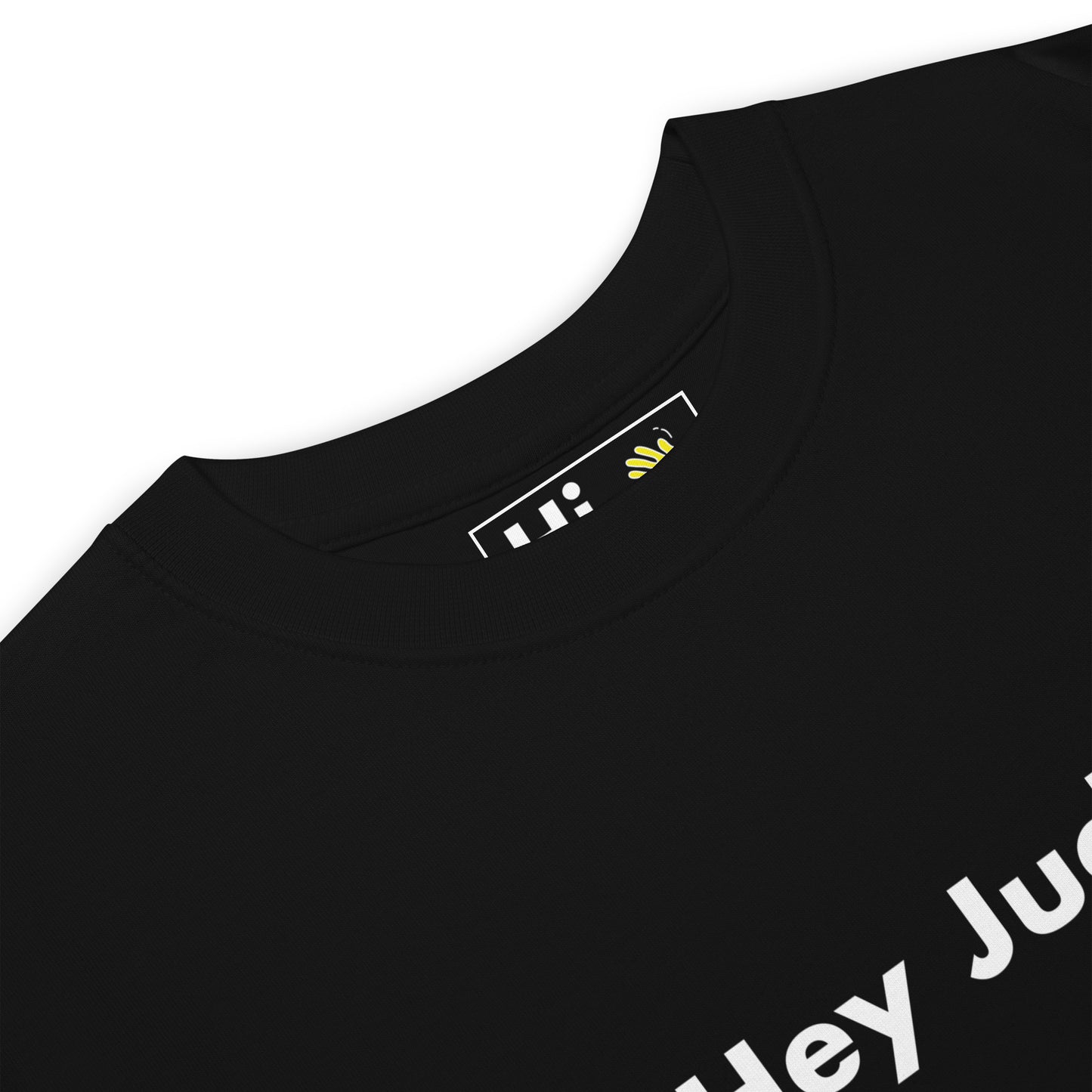 Hi Hey Jude The Beatles Greet Tee shirt in black front detail