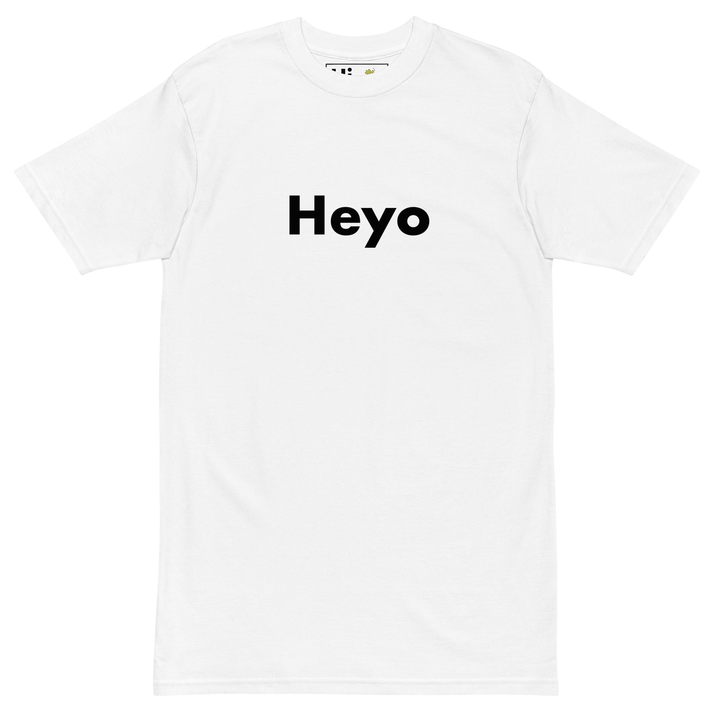 Hi Heyo Fun Friendly Greeting T Shirt in white
