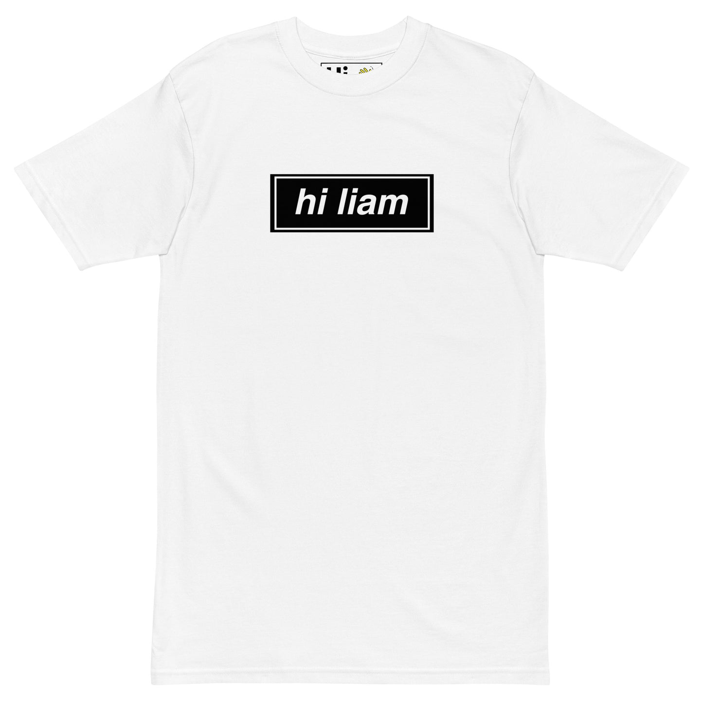 Hi Liam Oasis Band and Concert T shirt in white, Decca logo in celebration of Oasis Live in '25