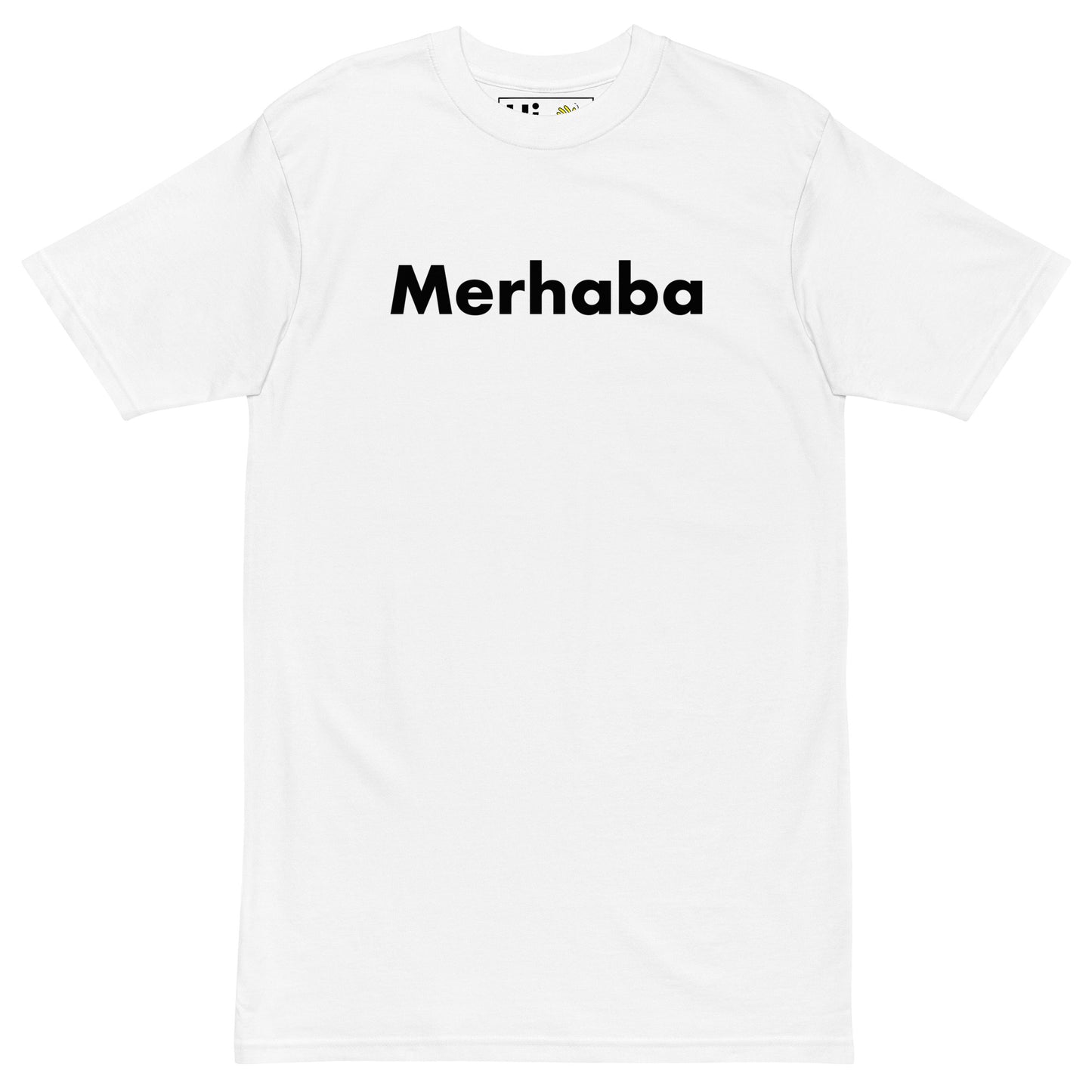 Hi Merhaba Turkish Greeting T shirt in white