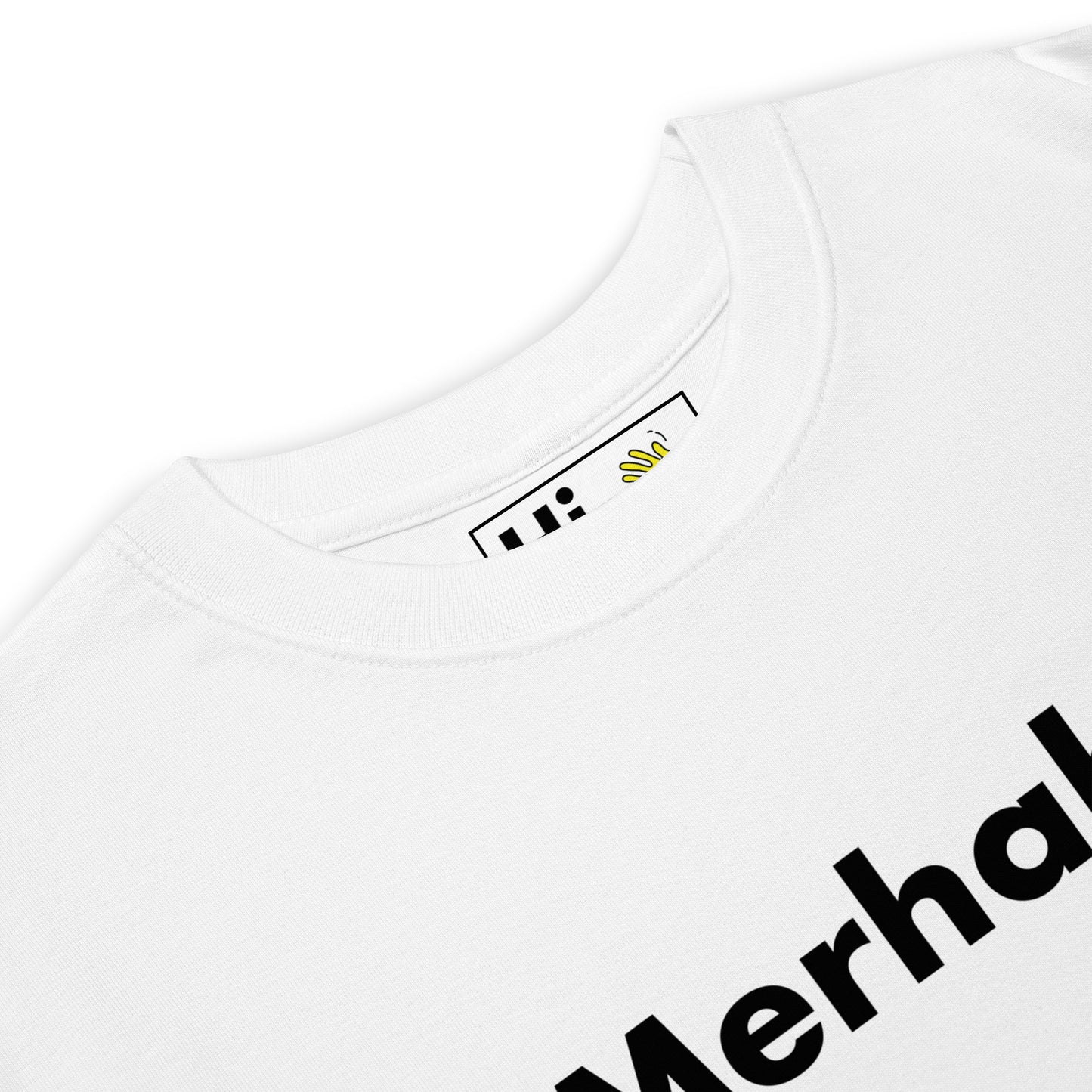 Hi Merhaba Turkish Greeting T shirt in white front detail