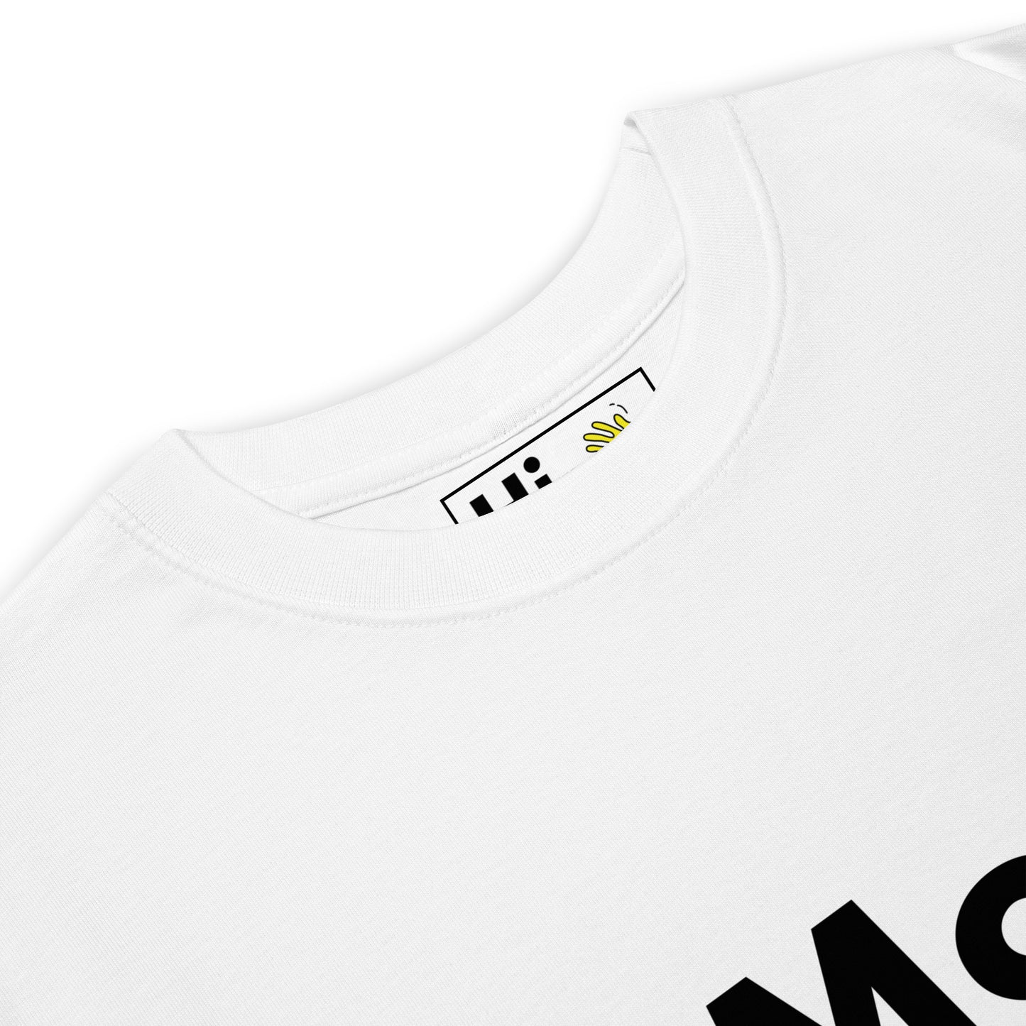 Hi Moi Finnish Greeting T shirt in white front detail