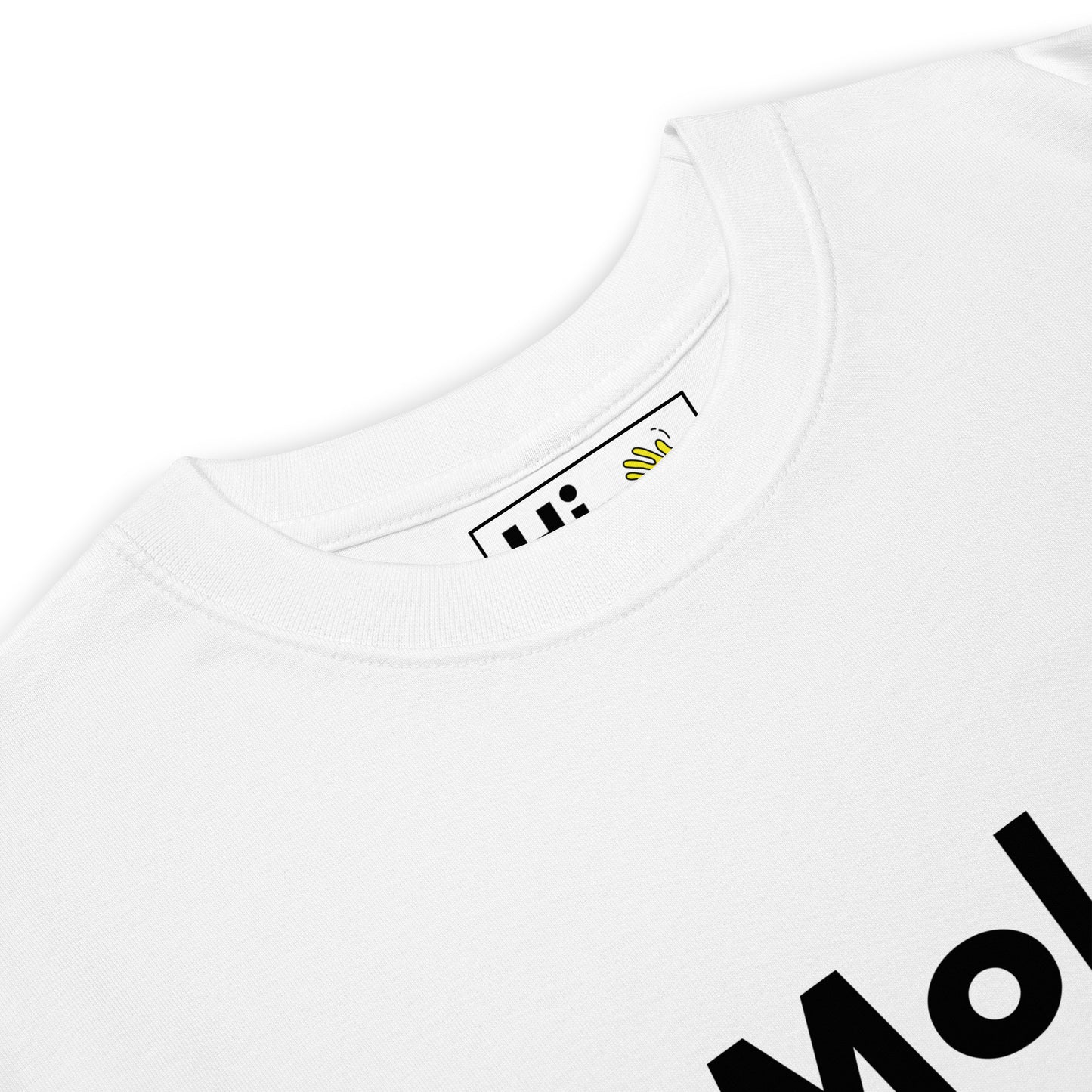 Hi Molo South African Greeting T Shirt in white front detail