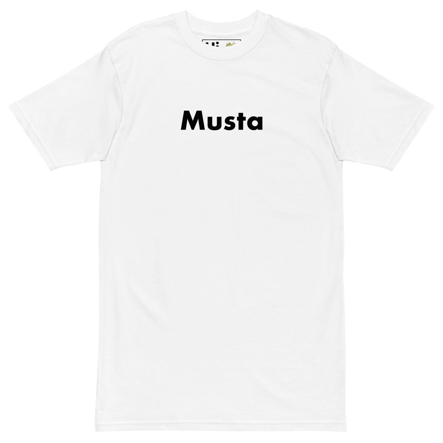 Hi Musta Filipino Greeting T shirt in white front