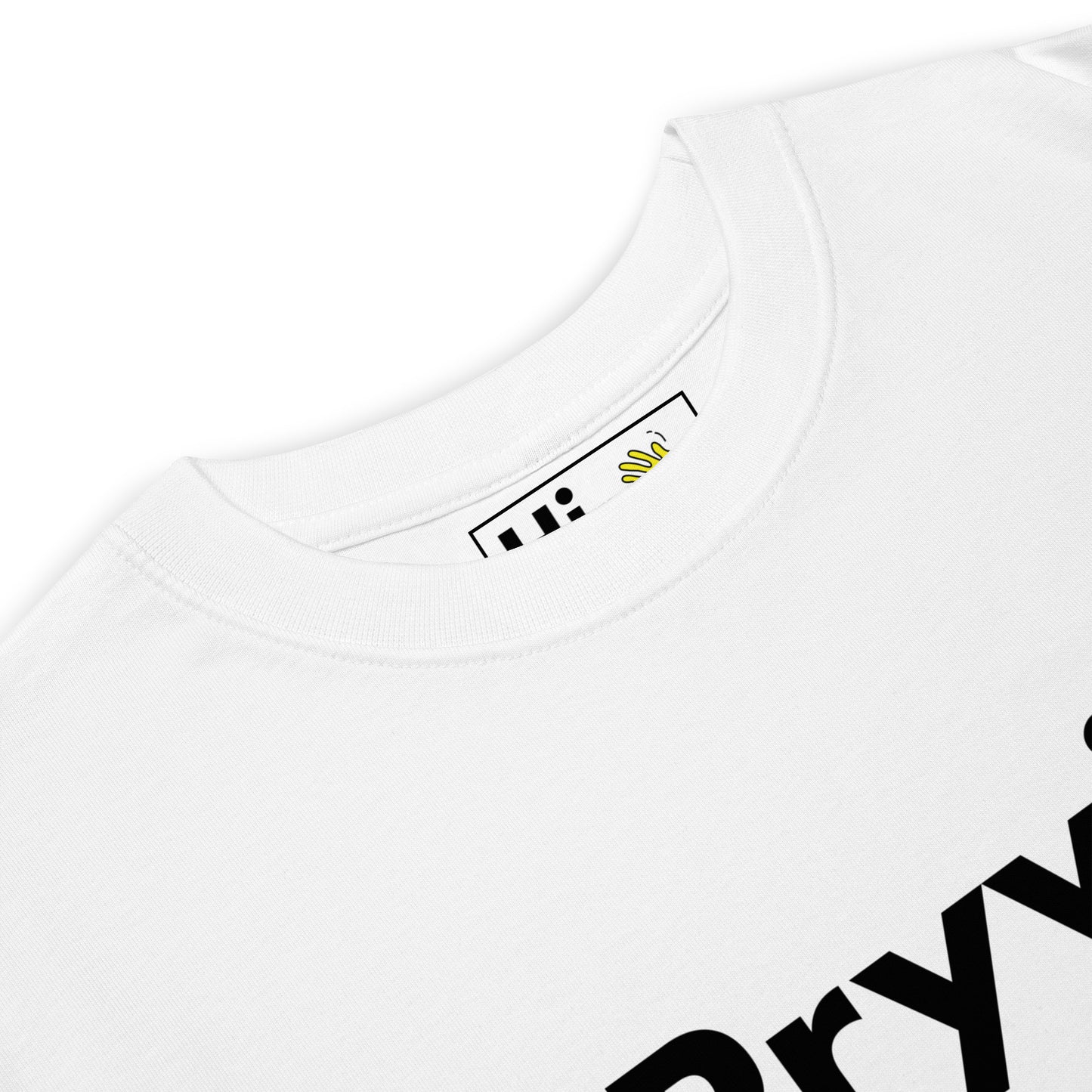 Hi Pryvit Ukrainian Greeting T Shirt by happy interactions in white front detail