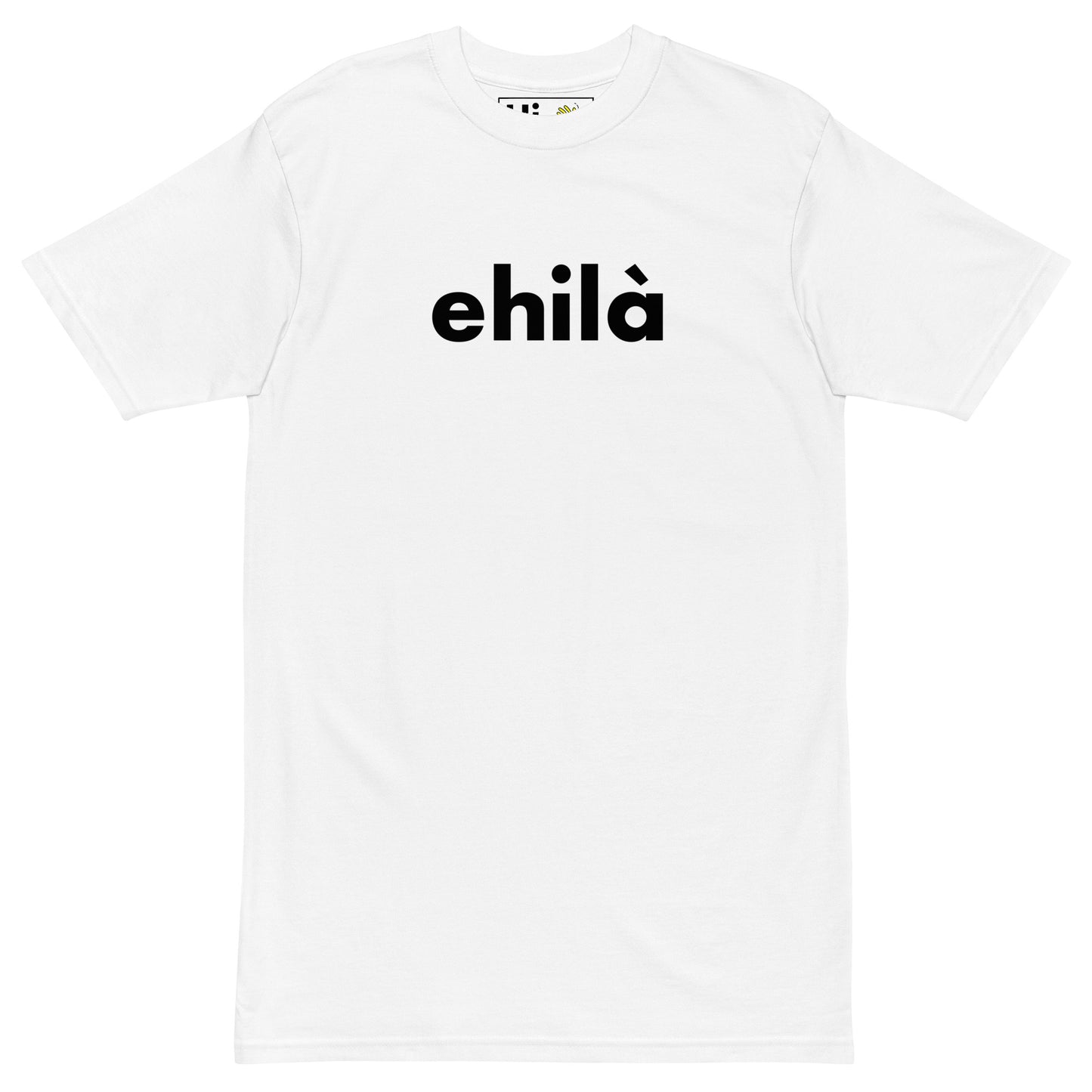 Hi ehilà Italian greeting t shirt in white