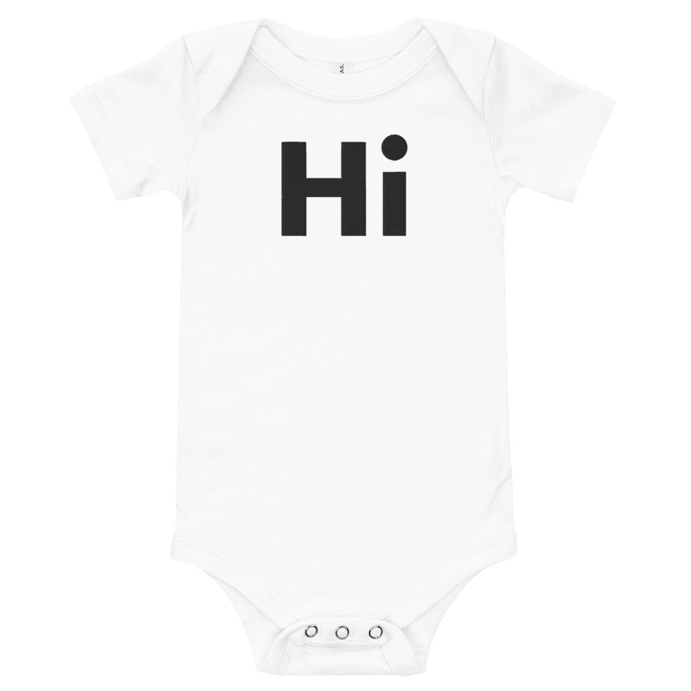 Hi Baby Onezie in white