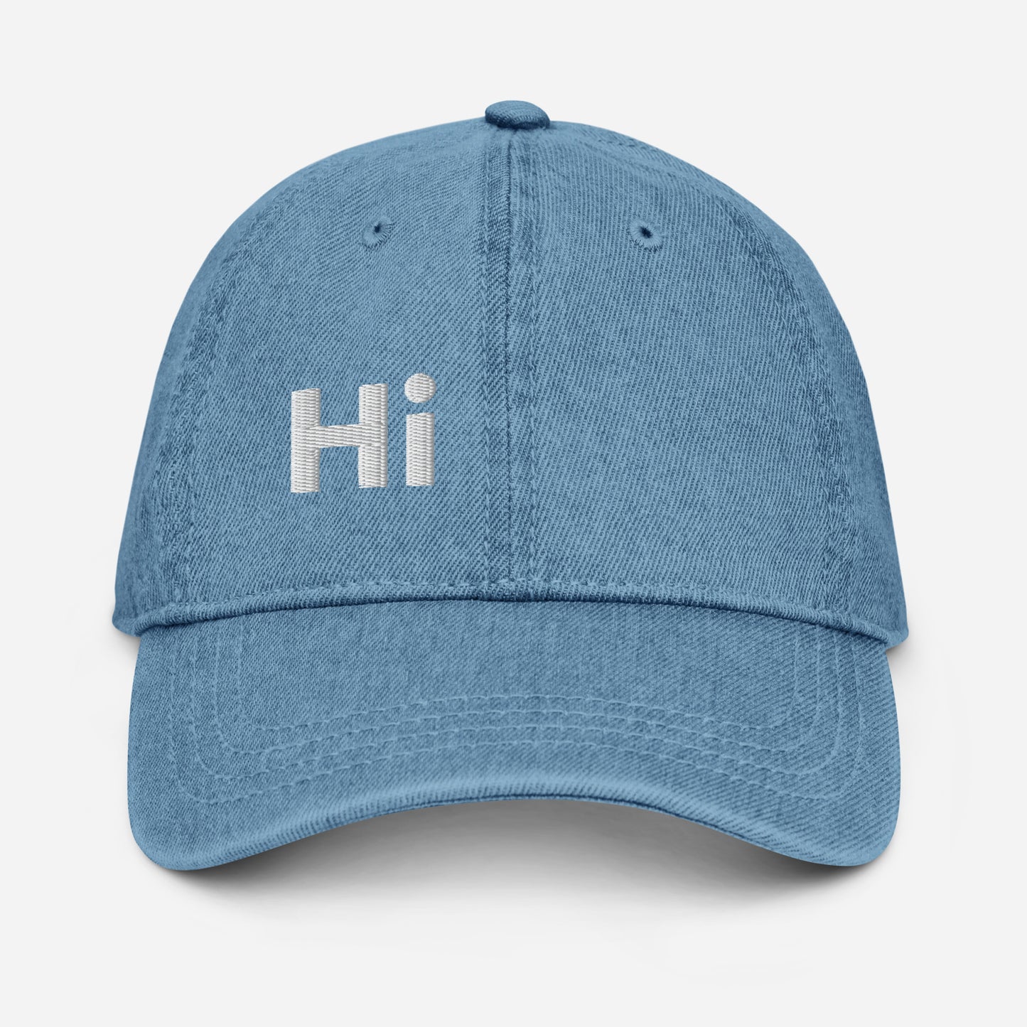 Hi Ciao Denim hat in blue front