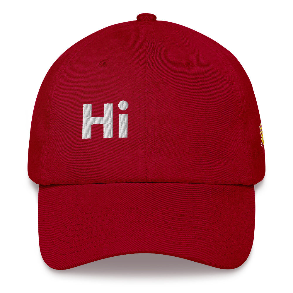 Hi Ciao hat in red front