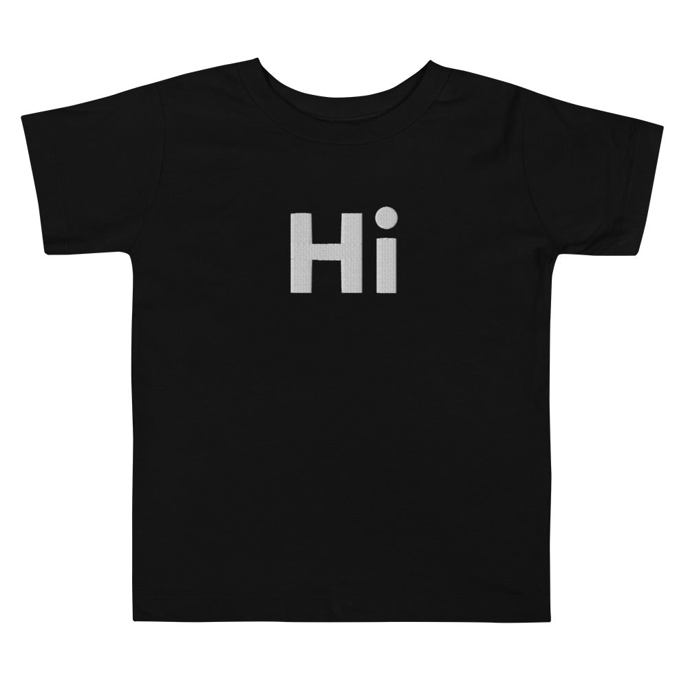 Hi Toddler Tee Shirt in Black