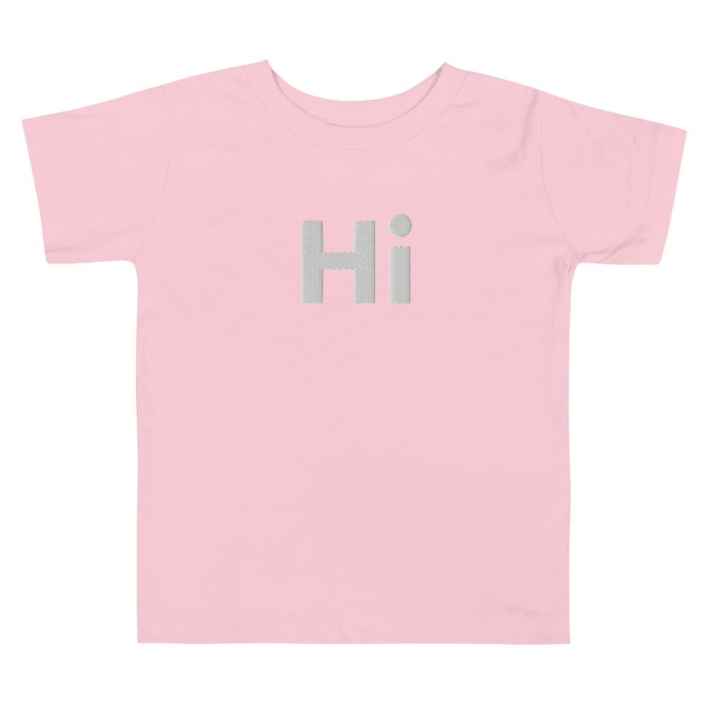 Hi Toddler Tee Shirt in Pink