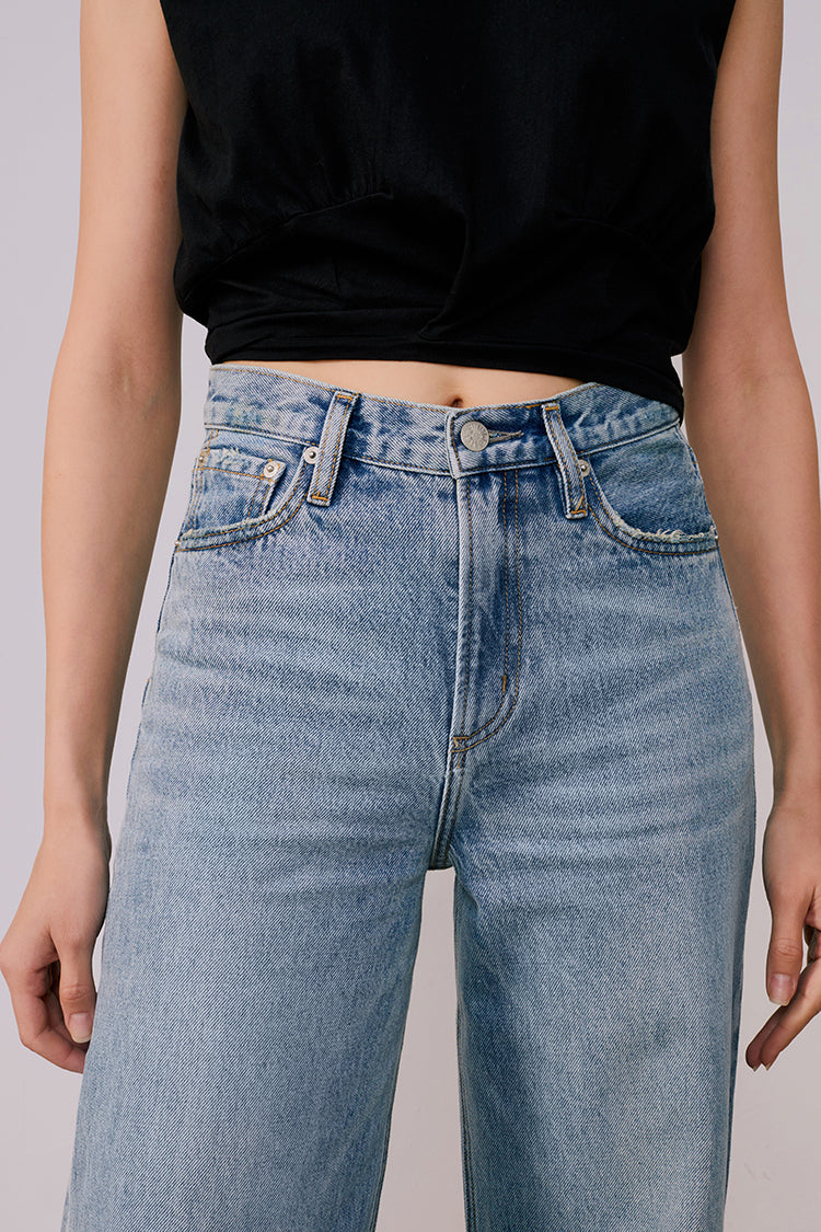 Angeles High Rise Baggy Jeans HJ103