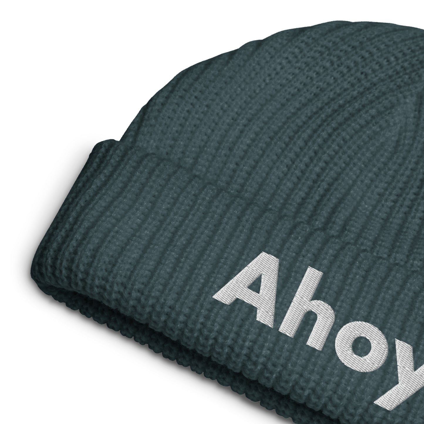 Ahoy Fisherman Beanie Blue detail