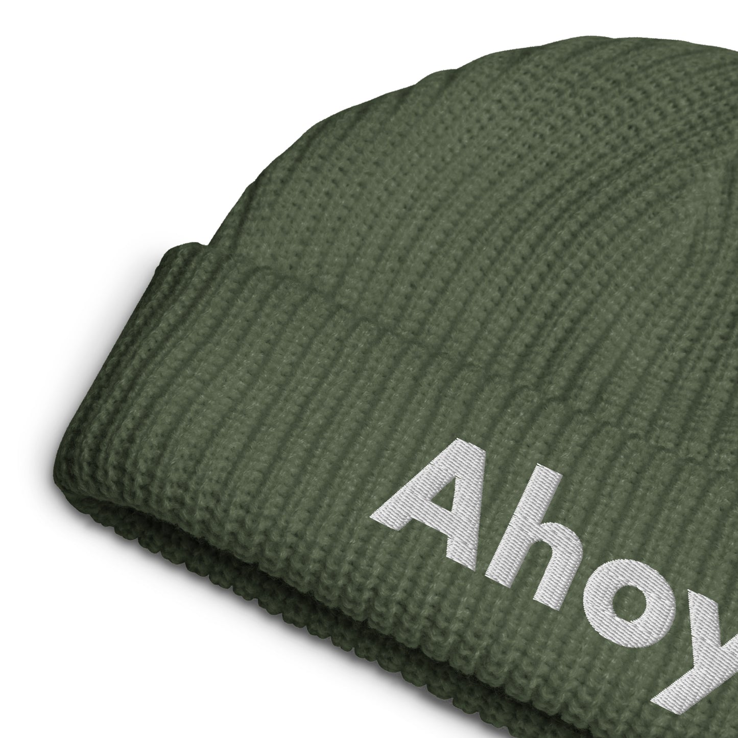 Ahoy Fisherman Beanie cypress detail