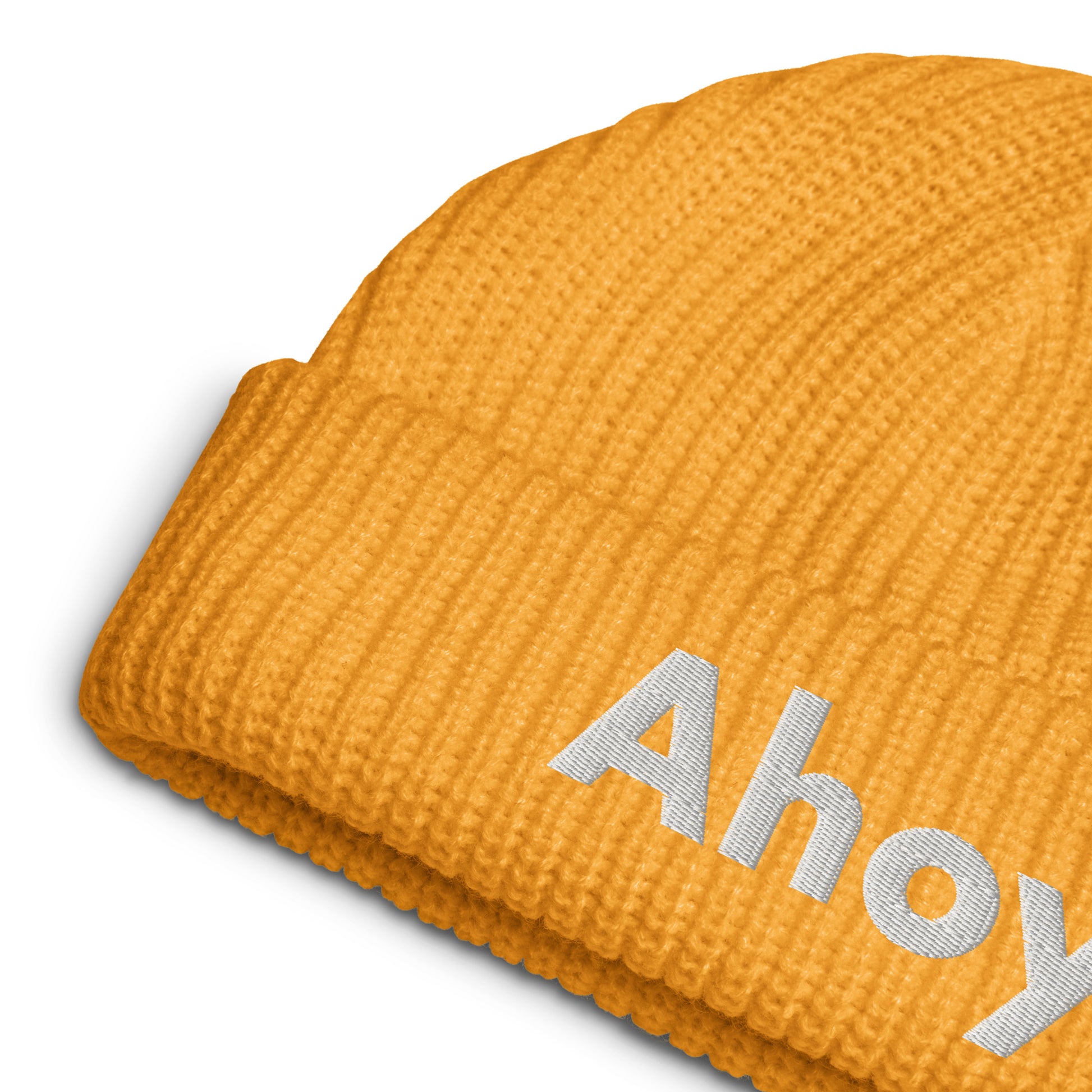 Ahoy Fisherman Beanie gold detail