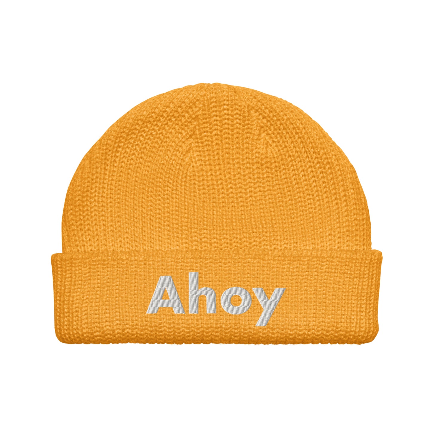 Ahoy Fisherman Beanie gold front