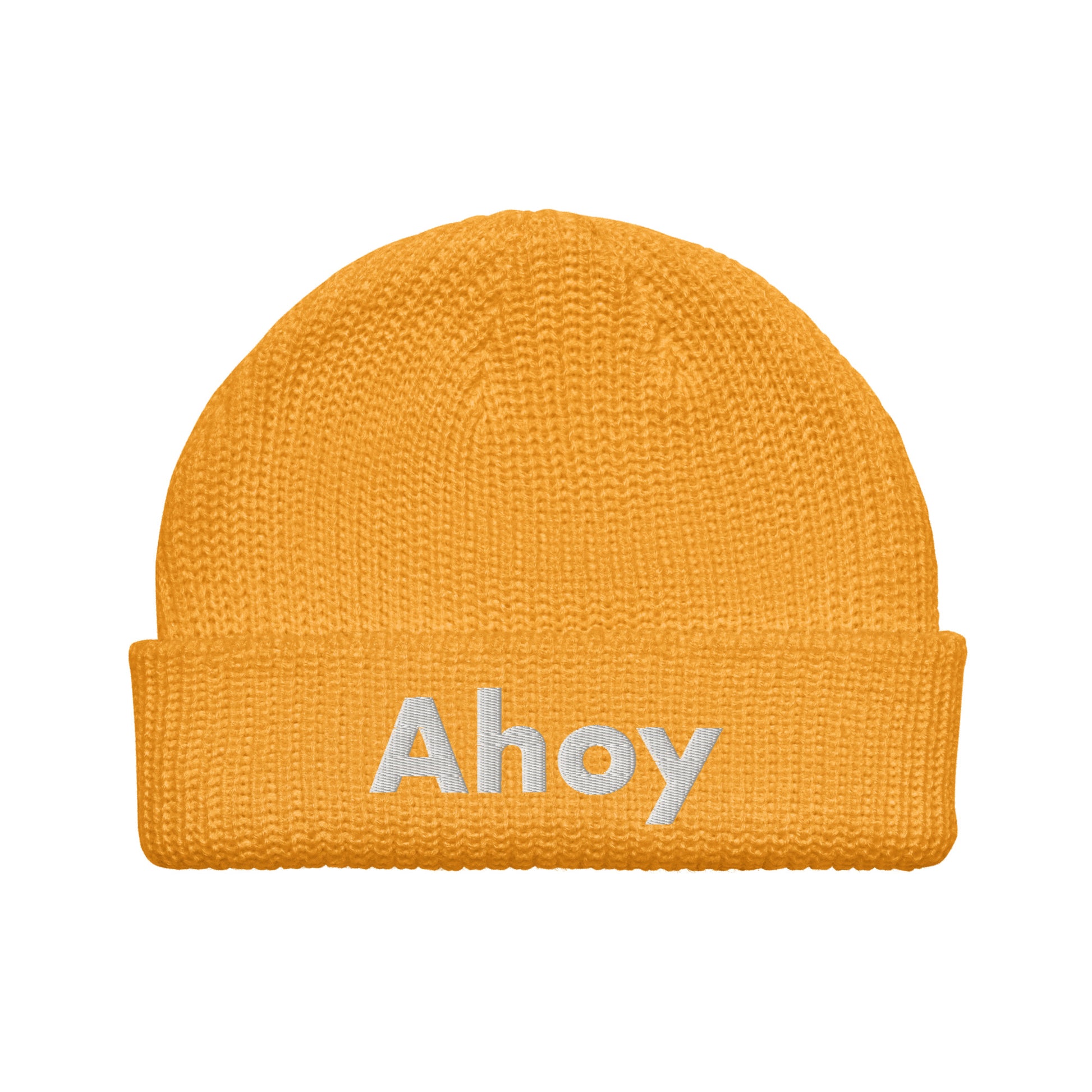 Ahoy Fisherman Beanie gold front