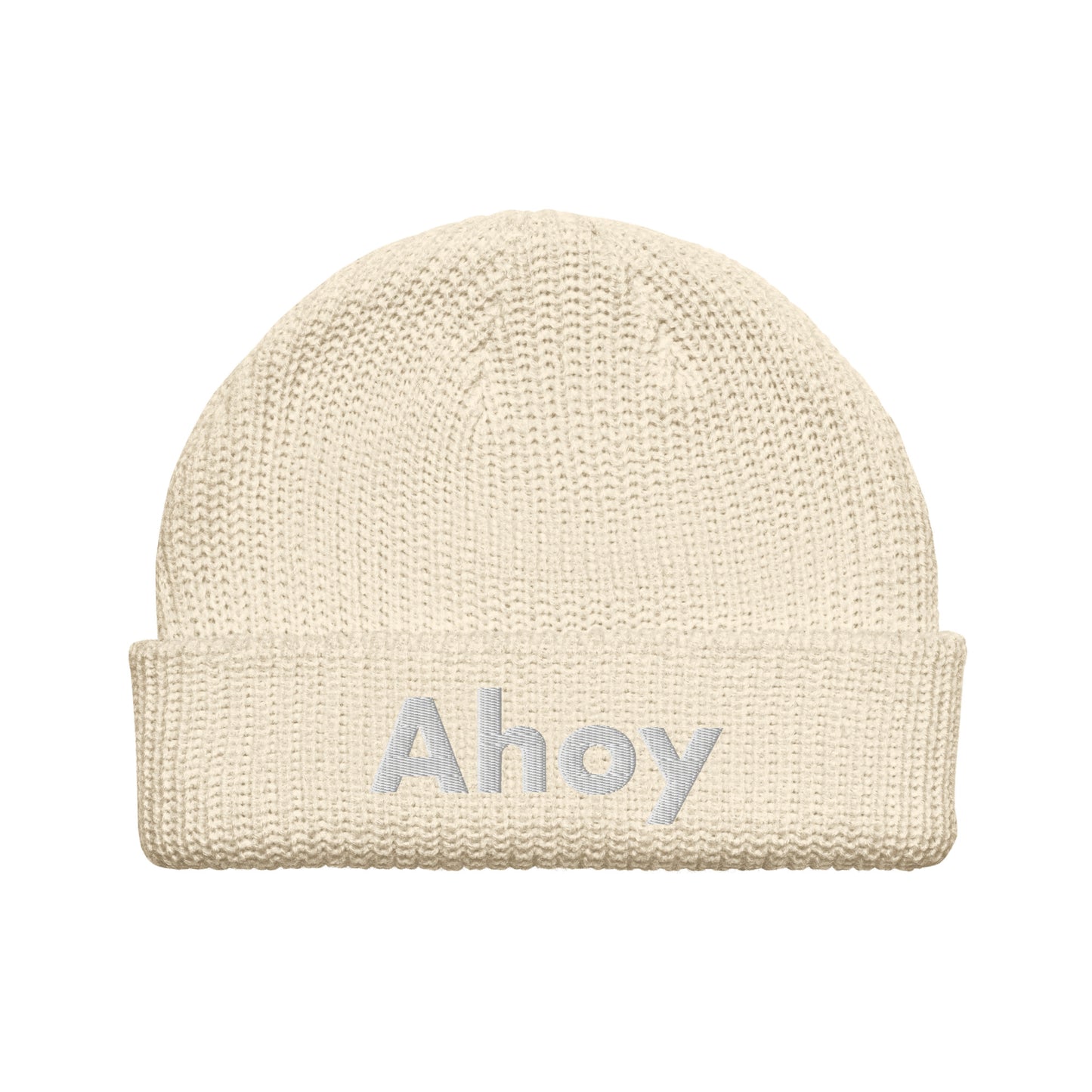 Ahoy Fisherman Beanie white front