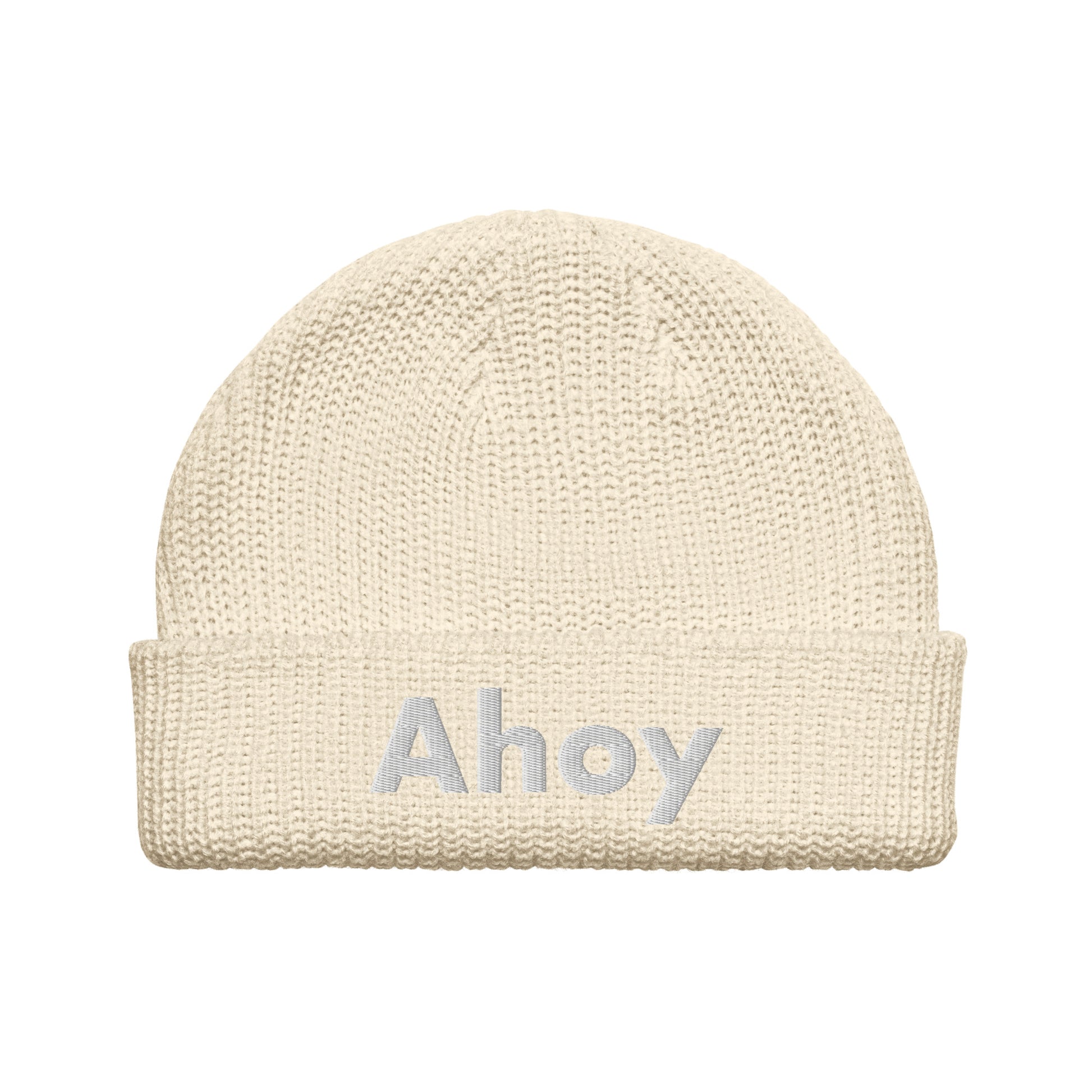 Ahoy Fisherman Beanie white front