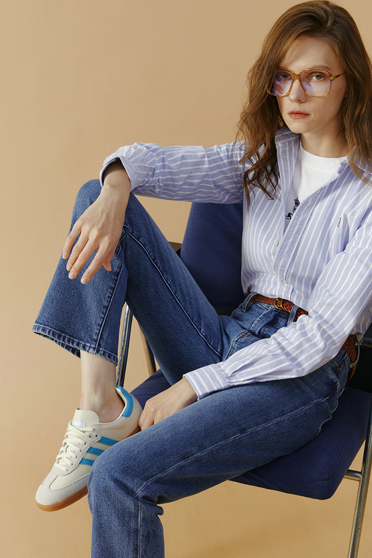 Chelsea High Rise Straight Crop Jeans HJ005