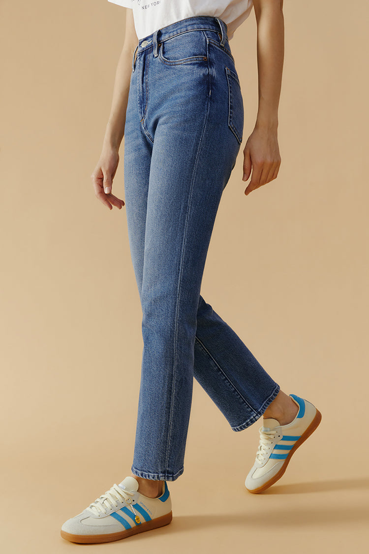 Chelsea High Rise Straight Crop Jeans HJ005