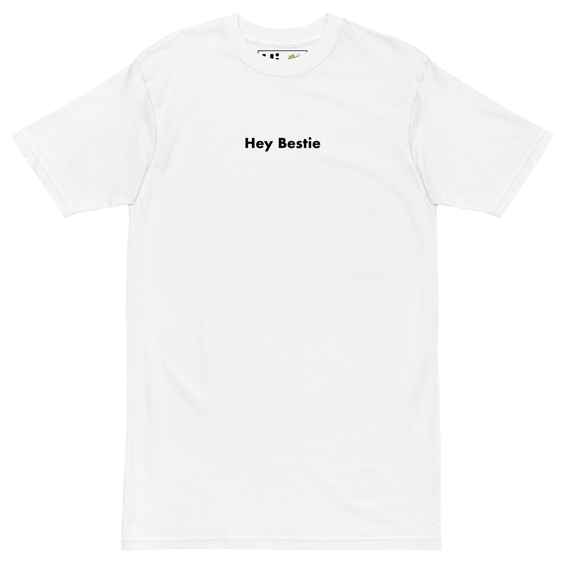 Hey Bestie Hi Tee white