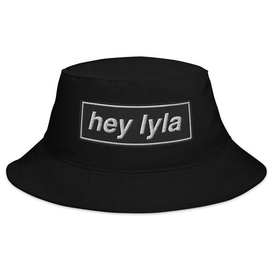 Hey Lyla Oasis Bucket Hat in black for the Live in '25 Concert with Noel and Liam Gallagher
