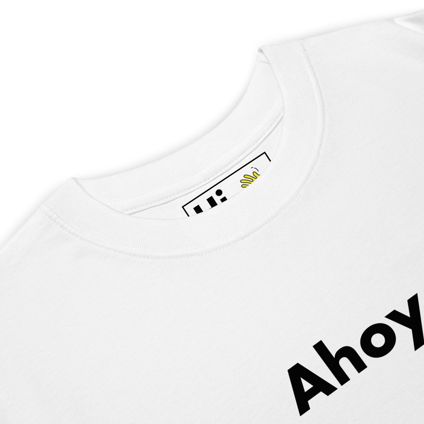 Hi Ahoy T shirt in white detail