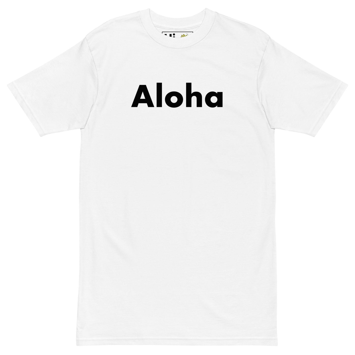 Hi Aloha Hawaiian Greeting T shirt in white