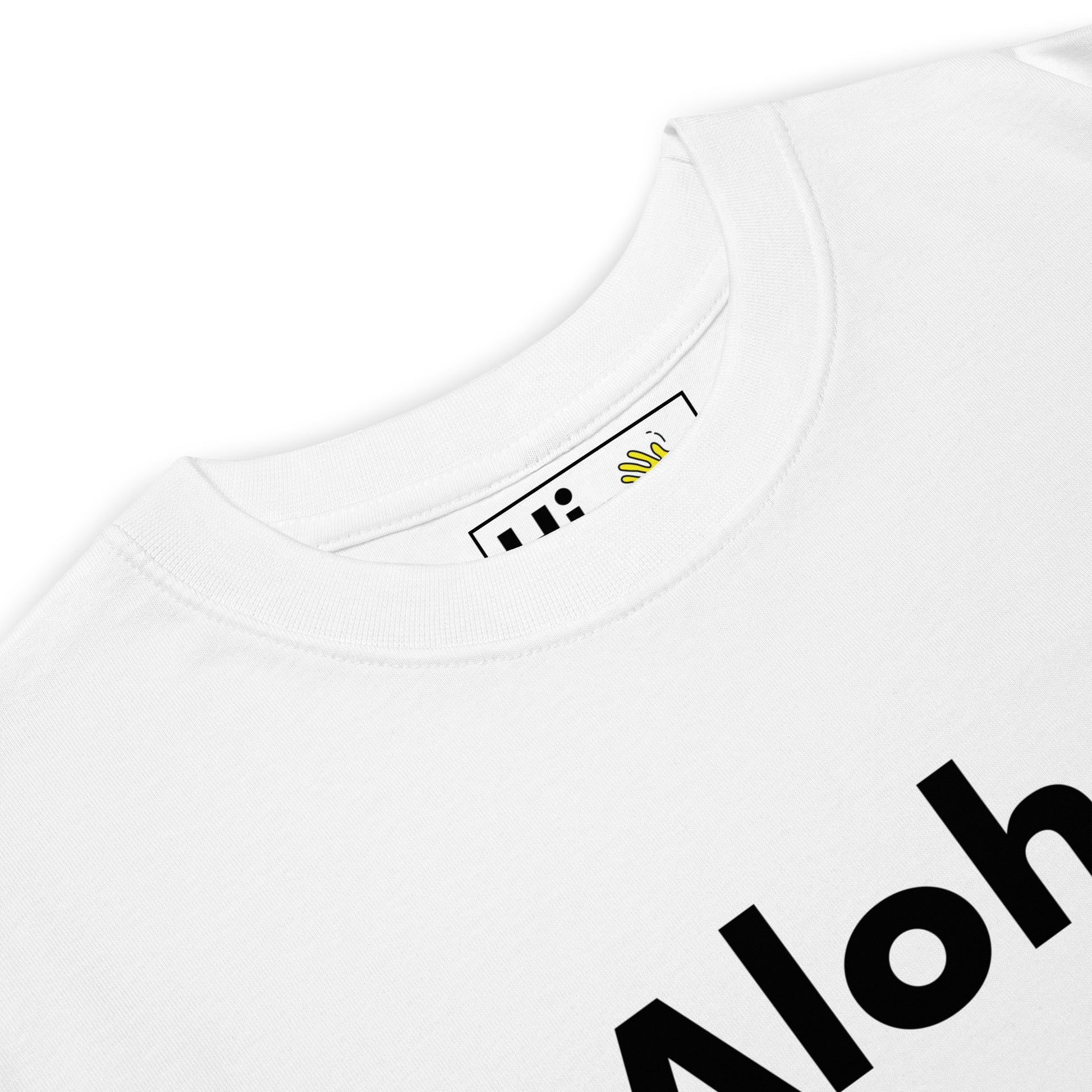 Hi Aloha Hawaiian Greeting T shirt in white front