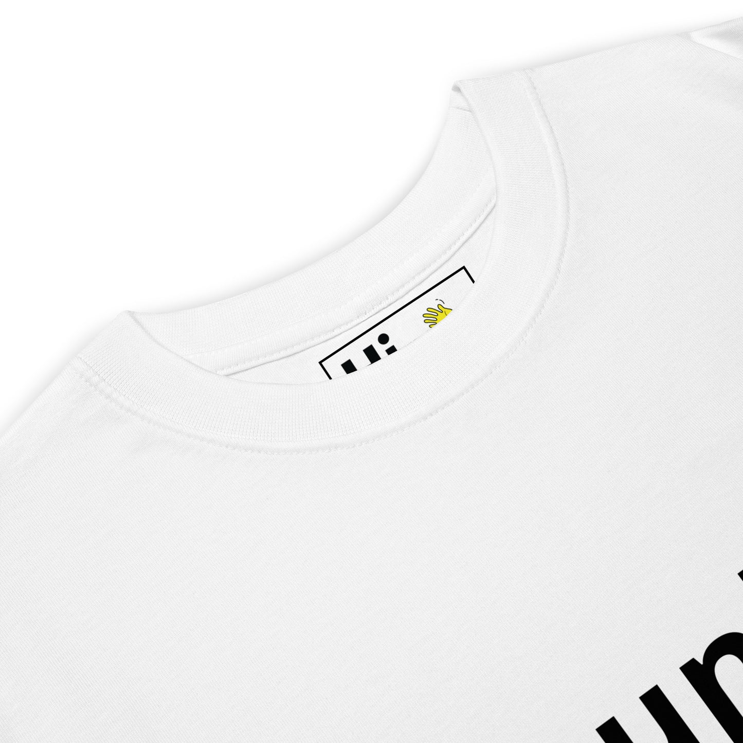 Hi Barev Armenian Greeting T Shirt in white front detail, Hi in Armenian "Բարեւ" is pronounced "Barev"