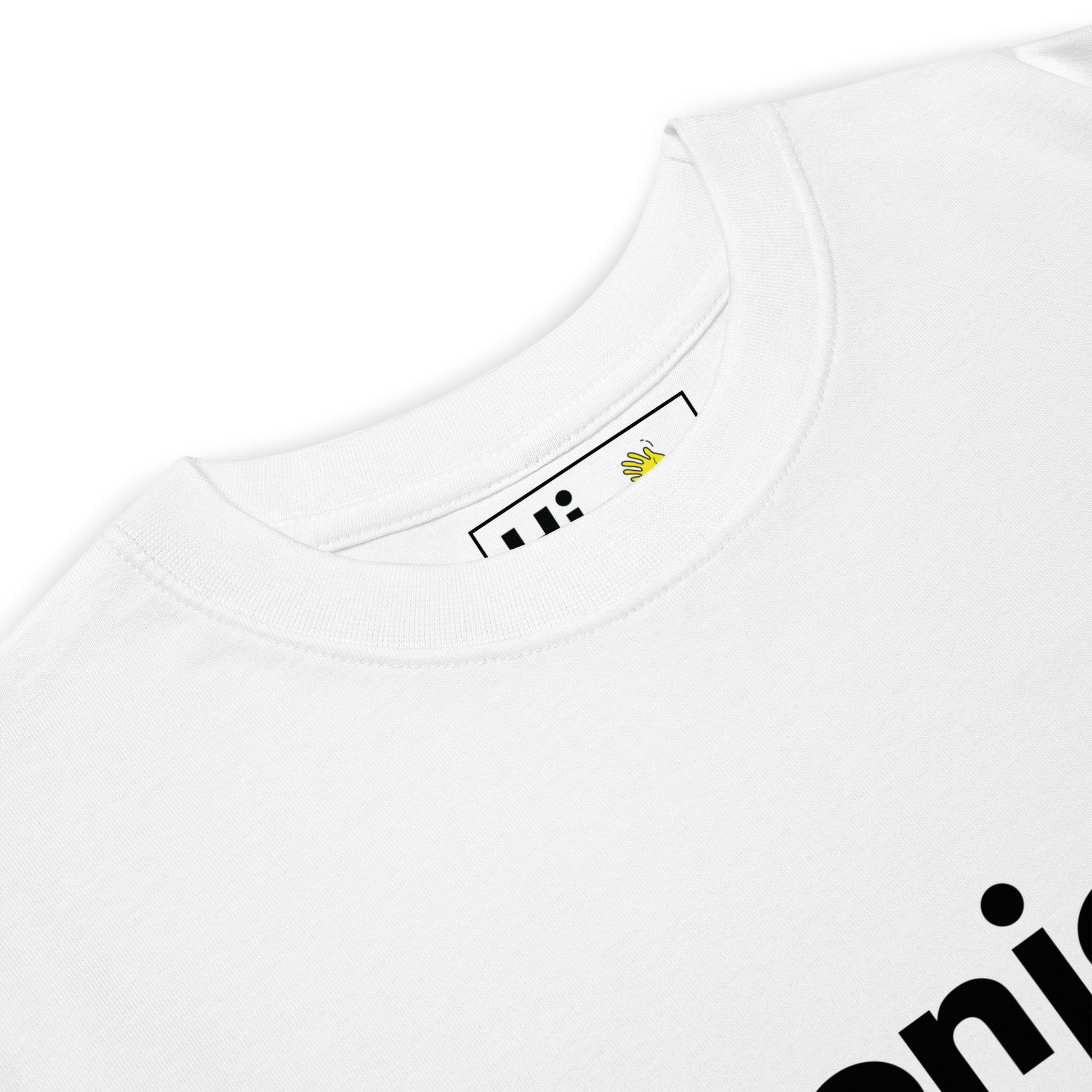 Hi Bonjou Haitian Creole greeting t shirt in white front