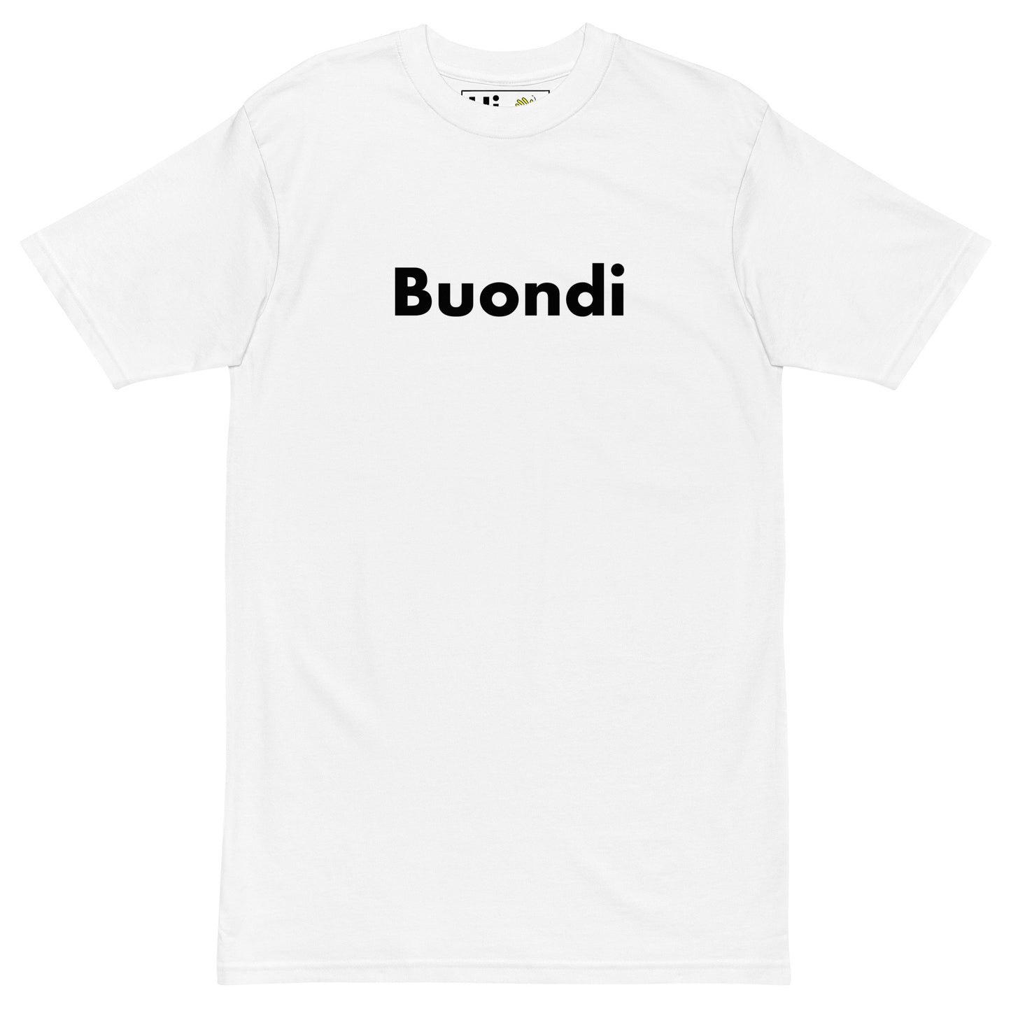 Hi Buondi Italian Good day Greeting T shirt in white