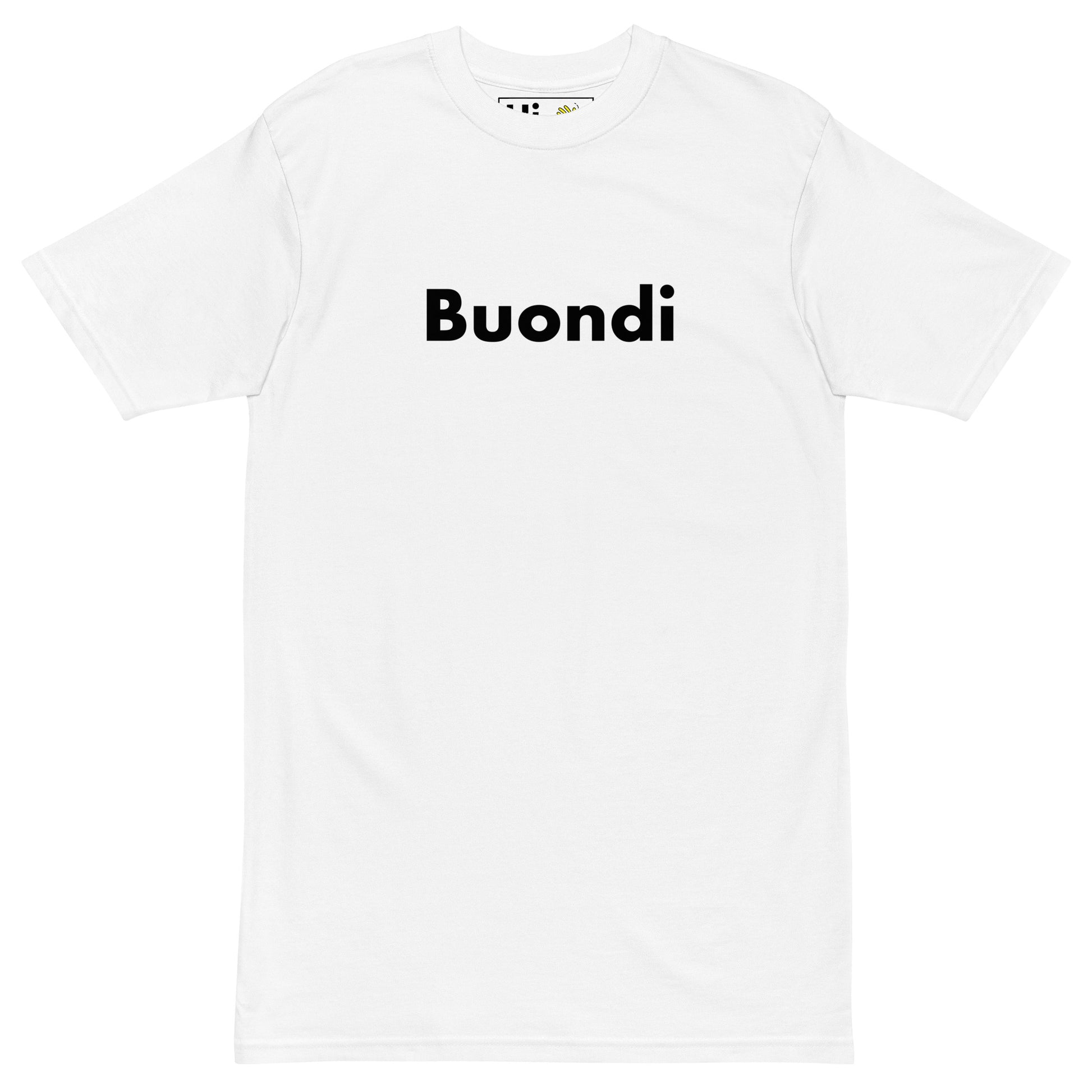 Hi Buondi Italian Good day Greeting T shirt in white