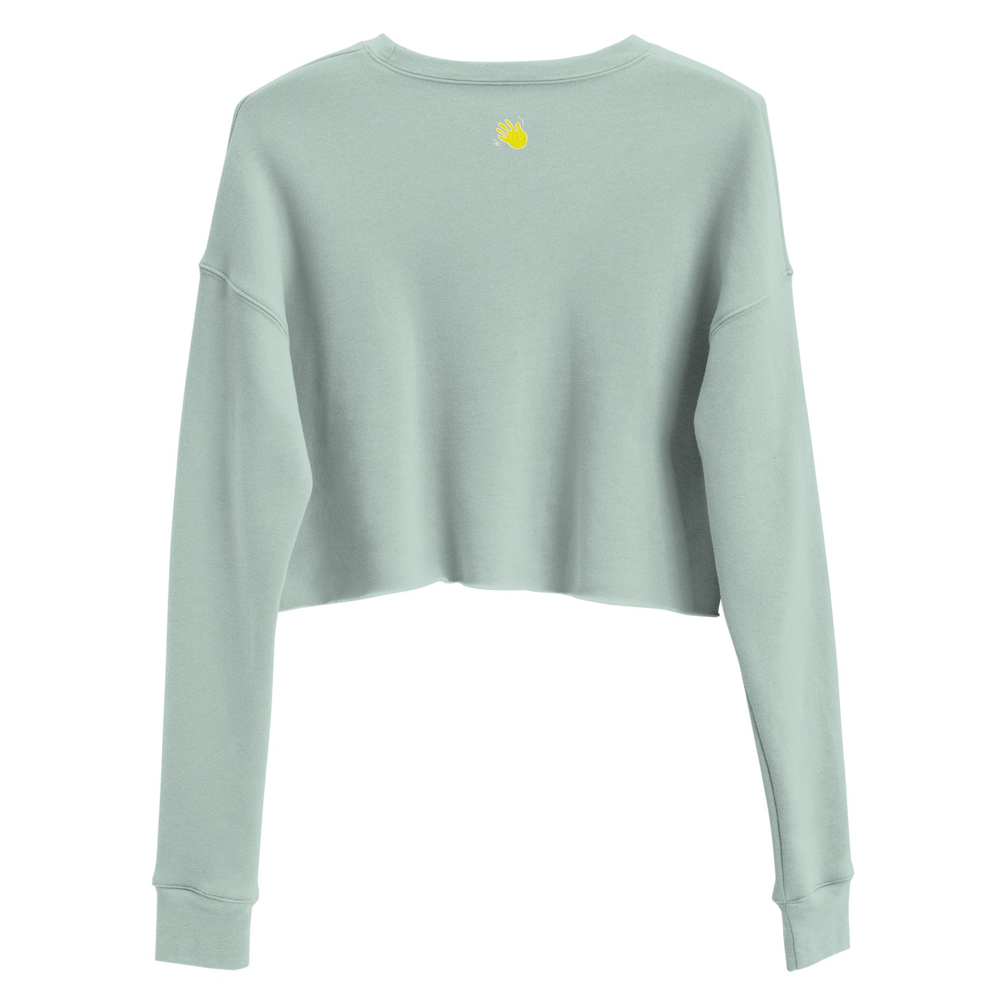 Hi Cropped Sweatshirt from Happy interactions in Mint — Kazakhstan phrase back