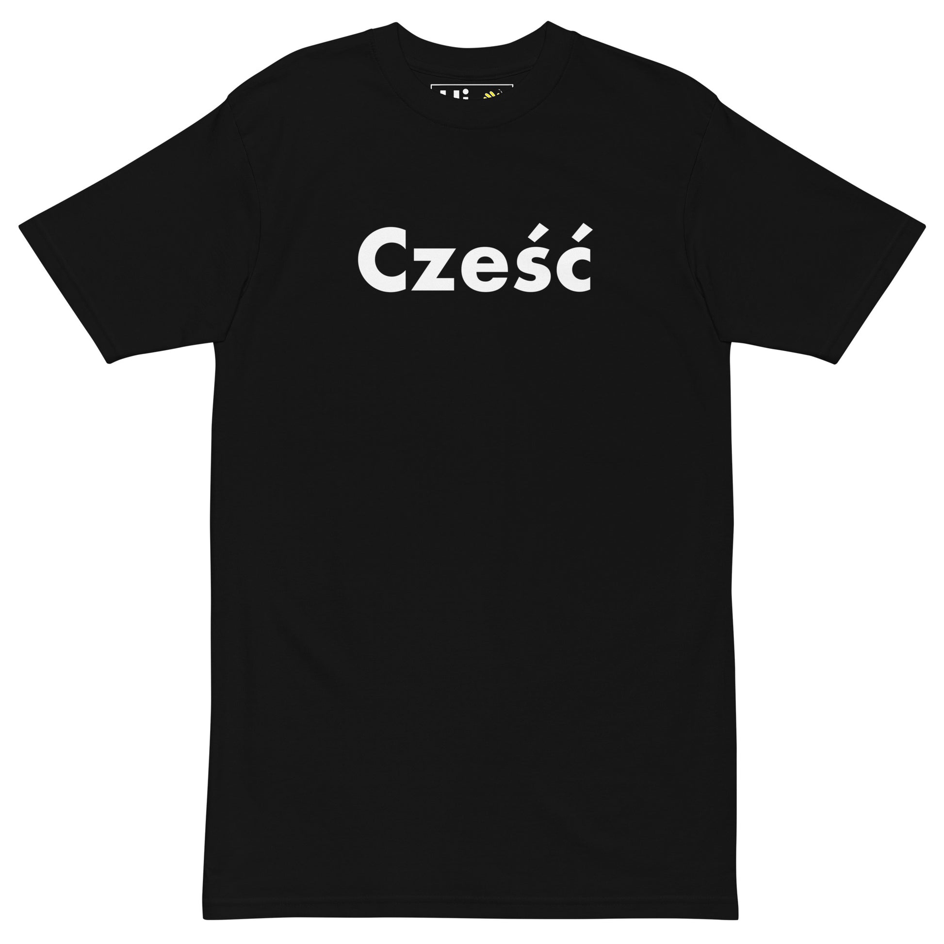 Hi Czesc Polish Greeting T shirt in black