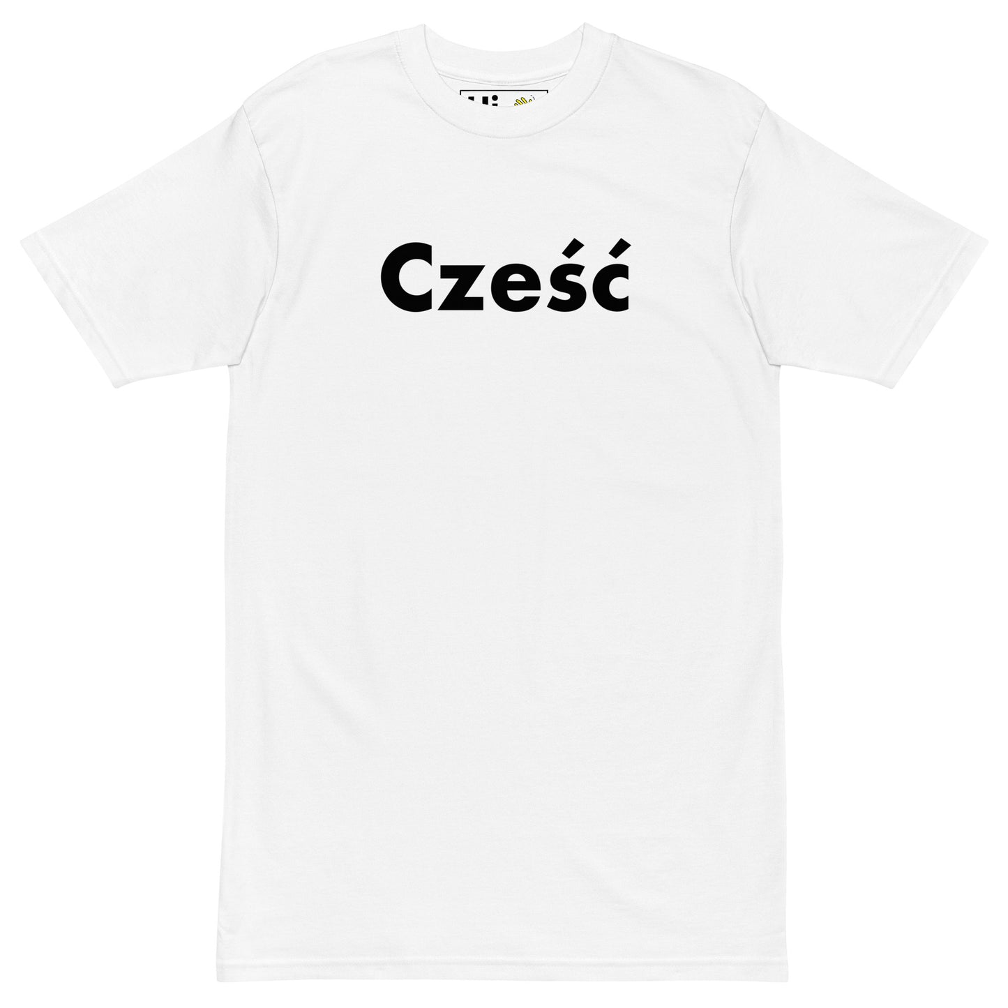 Hi Czesc Polish Greeting T shirt in white