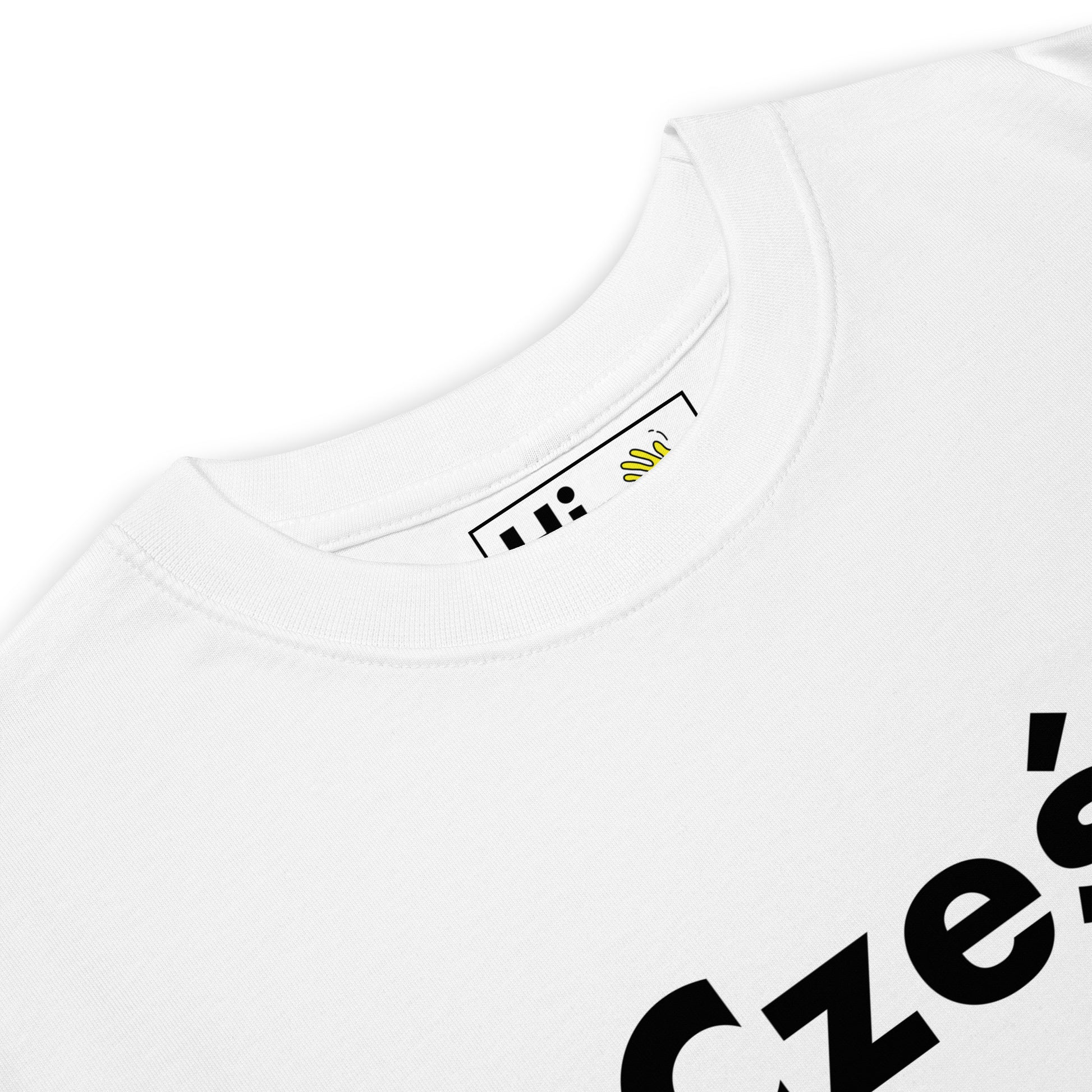 Hi Czesc Polish Greeting T shirt in white front