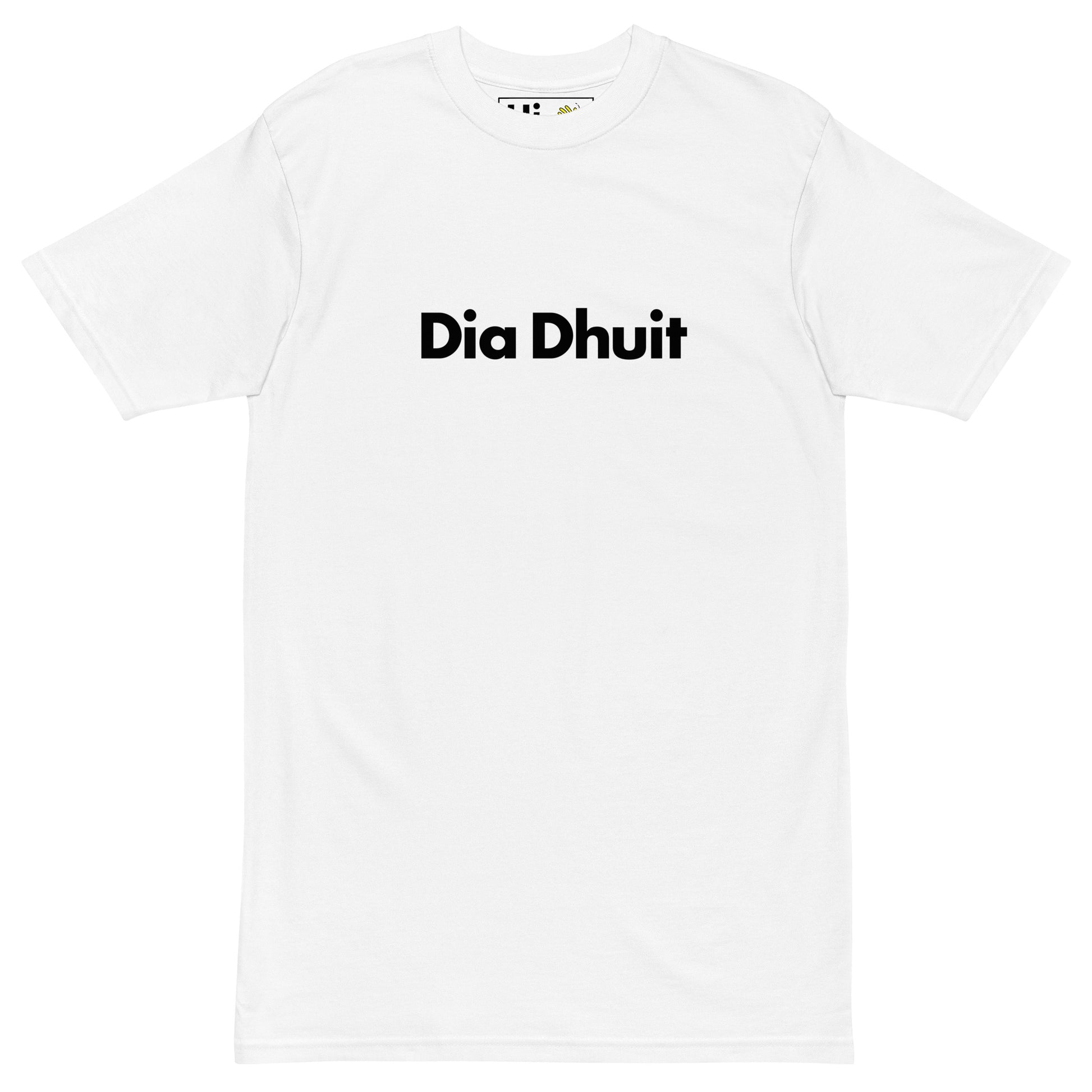 Hi Dia Dhuit Irish Greeting T shirt in white
