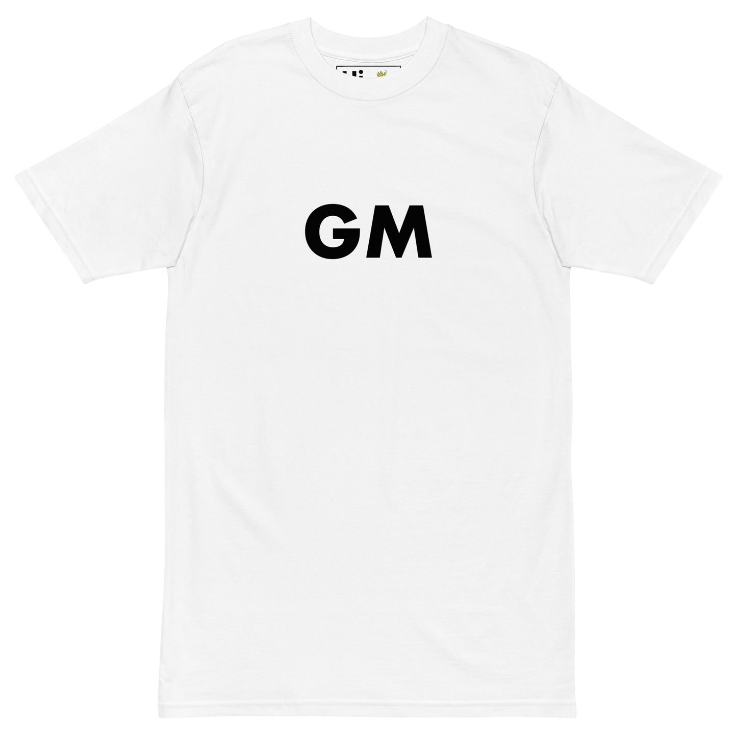 Hi GM Good Morning Internet Lingo Greeting T shirt in white
