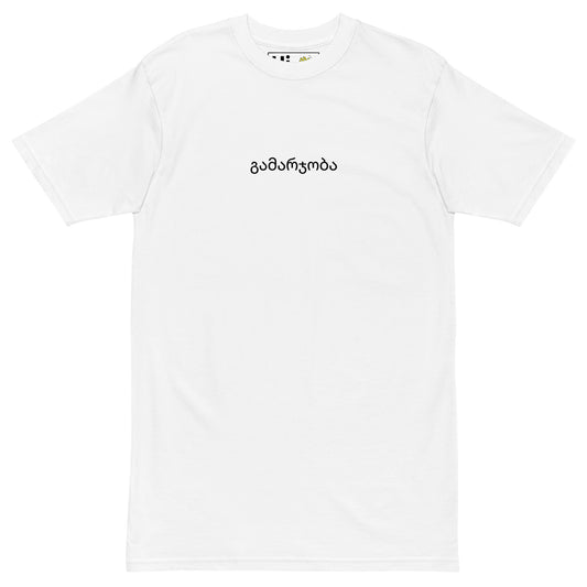 Hi Gamarjoba გამარჯობა Georgian Script white
