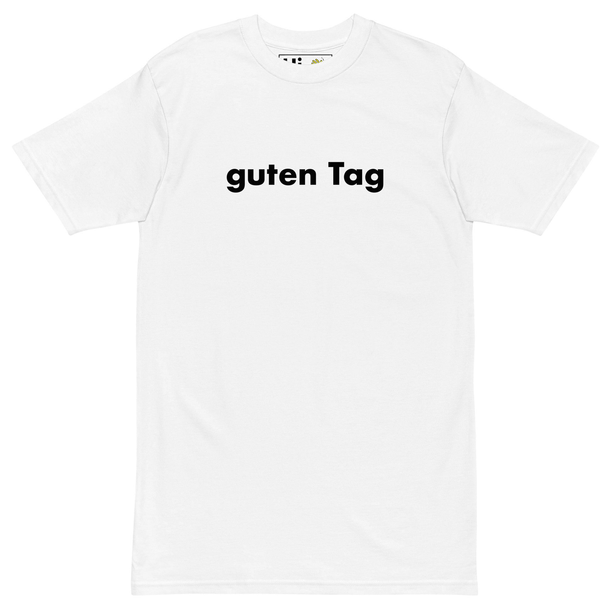 Hi Guten Tag German Good day Greeting t shirt in white