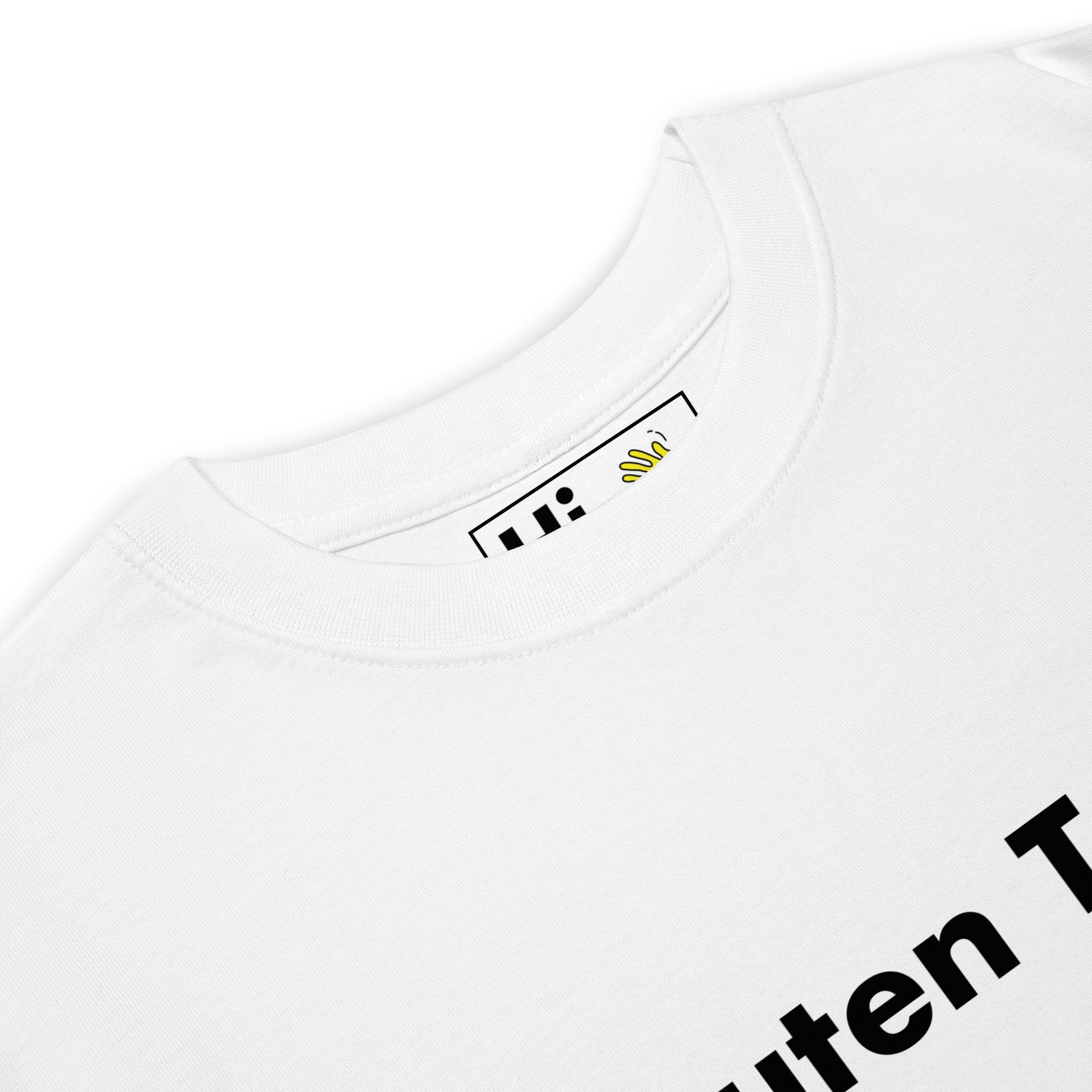 Hi Guten Tag German Good day Greeting t shirt in white front detail